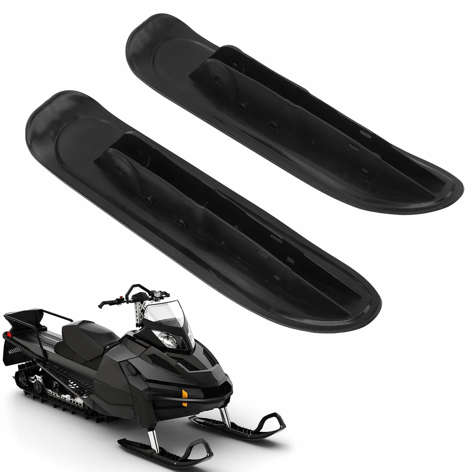 Kit de Conversión de Trineo de Esquí Delantero para Moto de Nieve, Duradero Nailon para ATV Go Kart