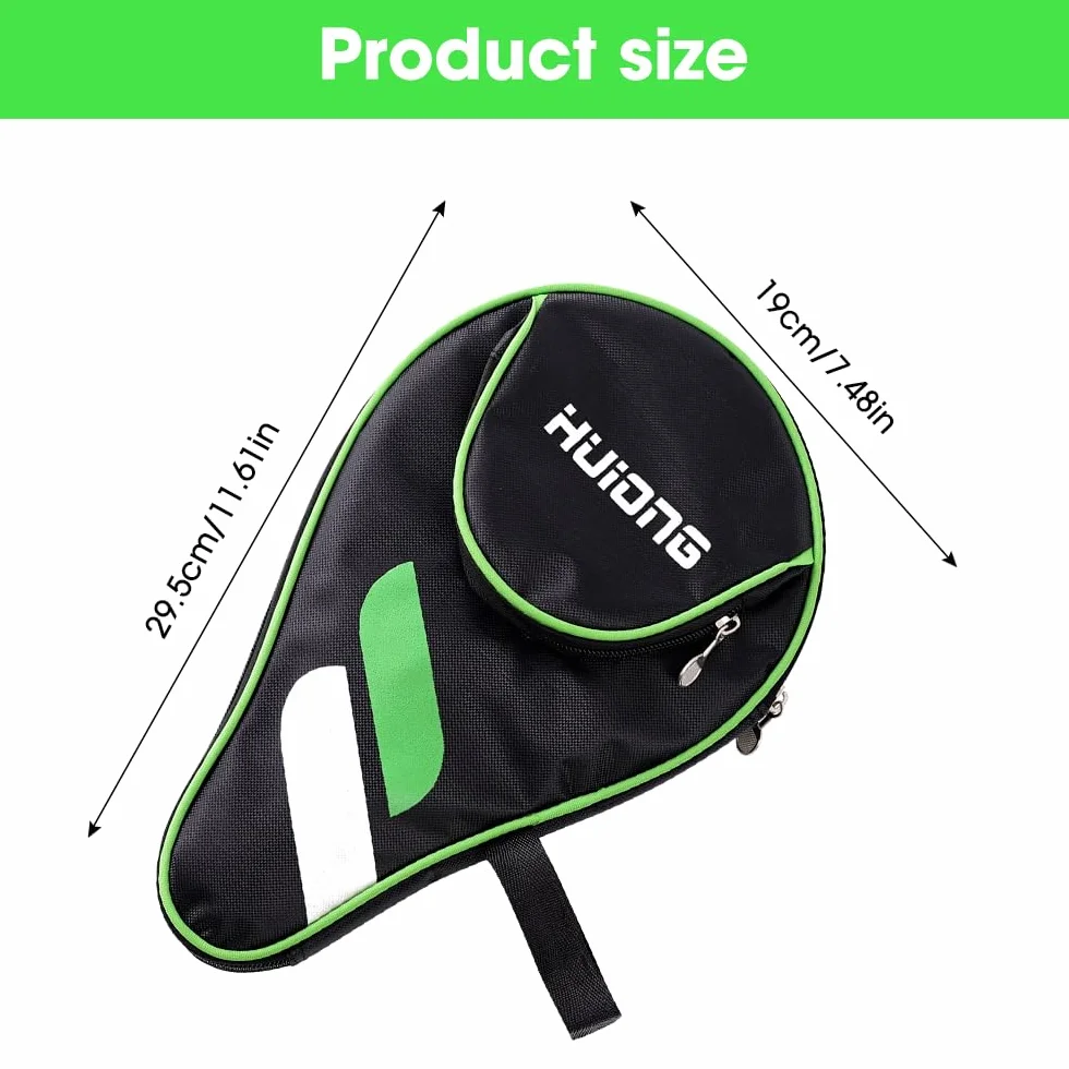 Funda para Raqueta de Tenis de Mesa, Funda para 2 Raquetas y 3 Pelotas con Bolsillo