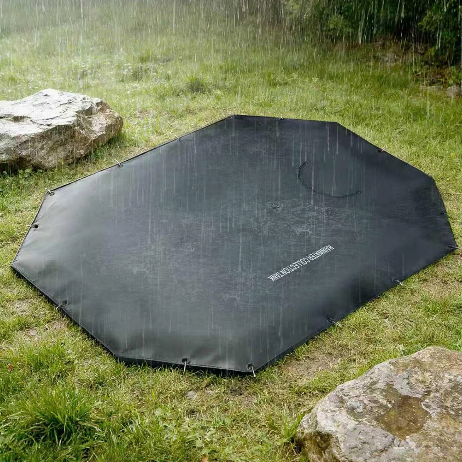 de Recogida de Lluvia Almacenamiento Subterráneo de Agua Pluvial | Colector de Elevada Capacidad para Agua Para en Césped del jardín, Terraza, Entrada, Pasarela, Parterre y Riego al Aire