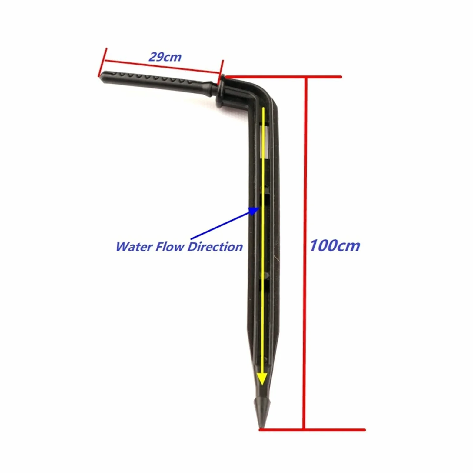 Adaptador de fontanería de jardín, kit de lanzador de flechas de goteo negro, sistema de riego de fresas, kit de lanzador de riego por goteo, riego de plantas en maceta + gotero de PC de 8
