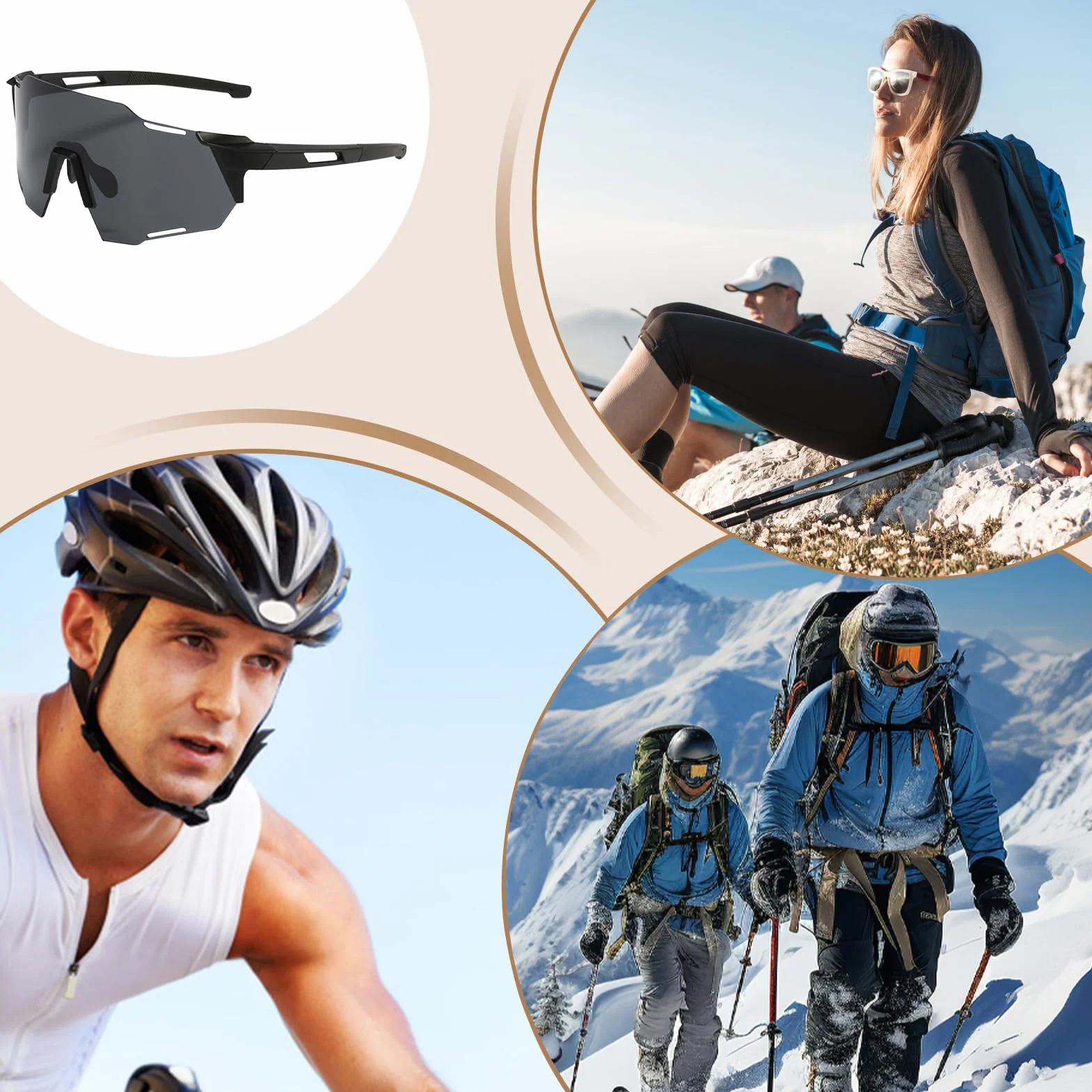 Gafas Transparentes para Motocicleta Lentes de Esquí Sin Marco Fotocromáticos Hombre Deportes Invierno Snowboard