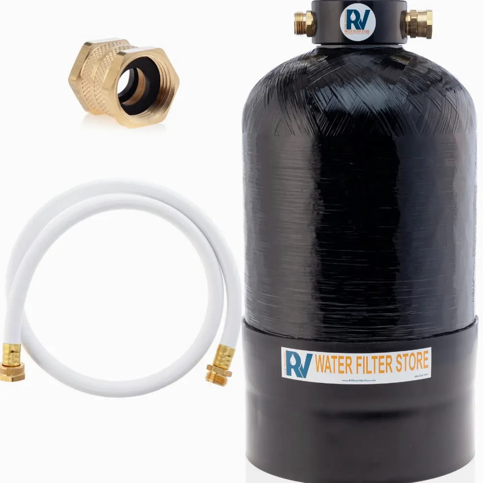 Desionizador de agua portátil Essential de resina DI de 0.5 pies cúbicos con manguera personalizada, larga duración de 300 galones, accesorios de 3/4 pulgadas, proporciona agua desionizada bajo