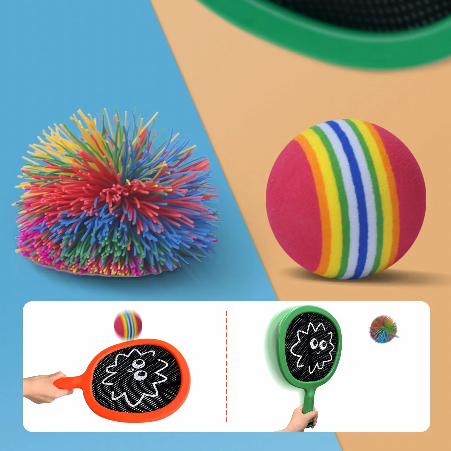 Raquetas Tenis Niños, Raquetas Badminton Niños, Raqueta Ligera 130 g 14 Pulgadas Infantiles Principiantes, Pala Padel Niño, Raquetas Playa