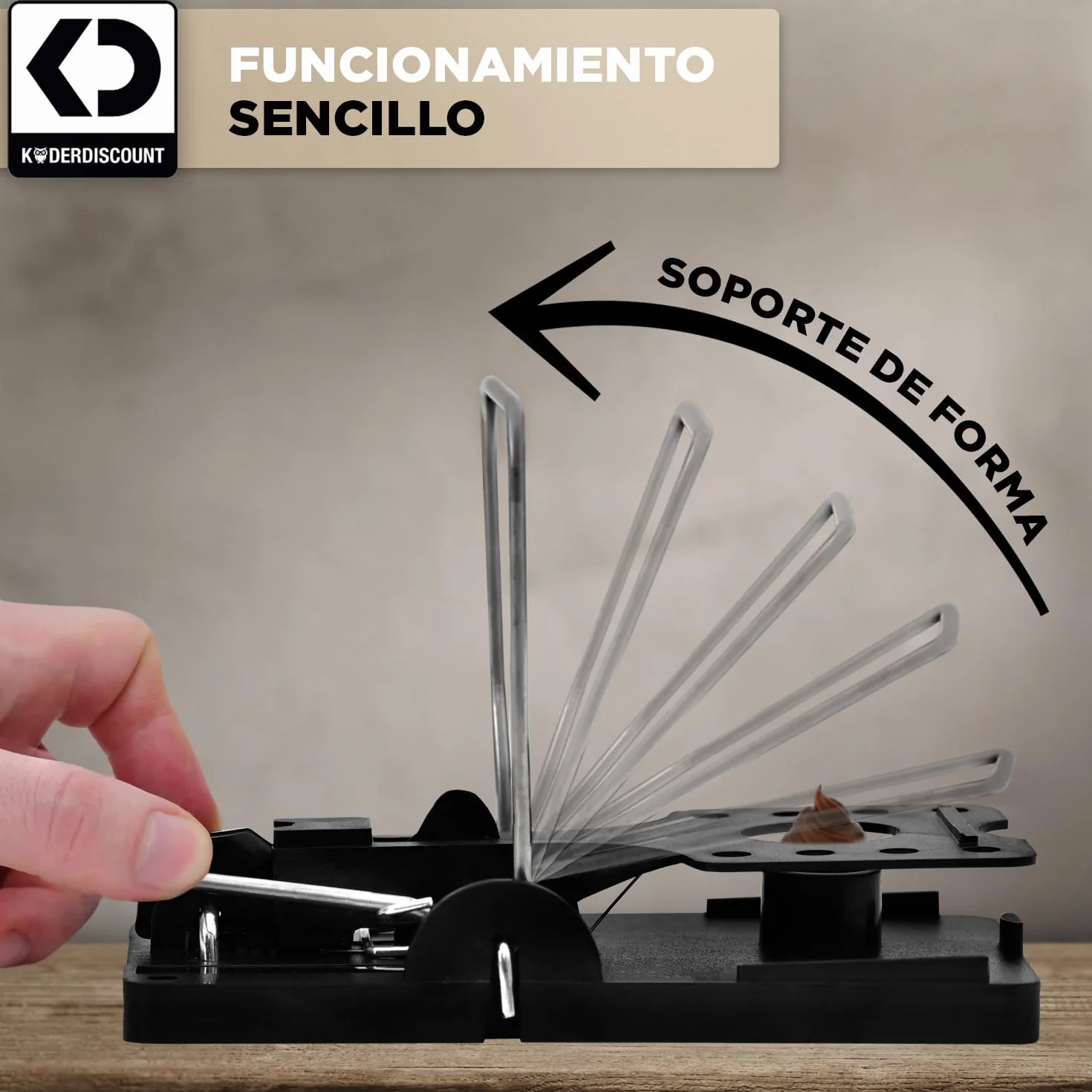 Trampa para Ratas Profesional (Pack de 3) – Trampas mecánicas potentes y reutilizables, sin veneno – Trampa higiénica para ratas para interior y exterior