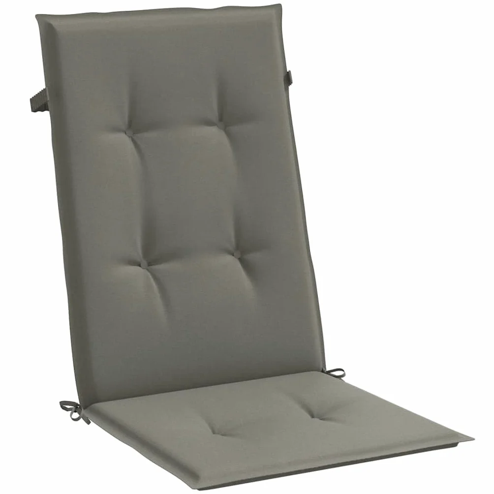 ShGaxin Cojines para Silla Respaldo Alto 4 uds Tela Gris Oscuro Melange, Cojines para Butacas De Jardin, Cojines Sillas Cocina, Cojines para Sillas De Terraza, Cojin Silla Exterior - 4002416