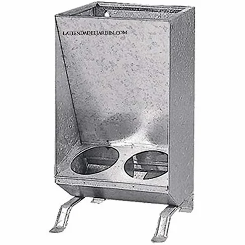 TOLVA COMEDERO para lechones con 2 Huecos. Capacidad de 10 kg. Medidas: 30 x 21 x 53 cm