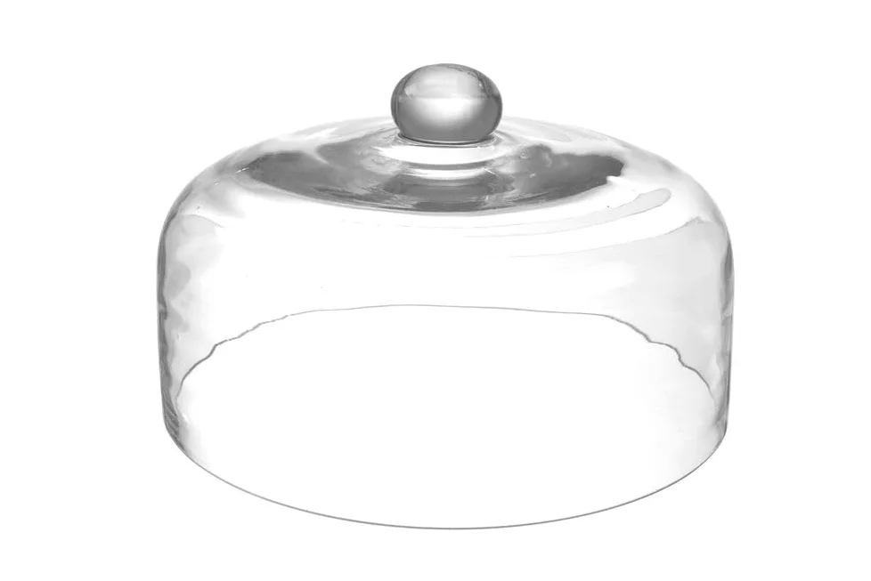 HENDI Campana para ahumar alimentos y presentar platos, compatible con pistolas e infusores de humo, con junta de sellado, ⌀275x(H)140mm, vidrio transparente