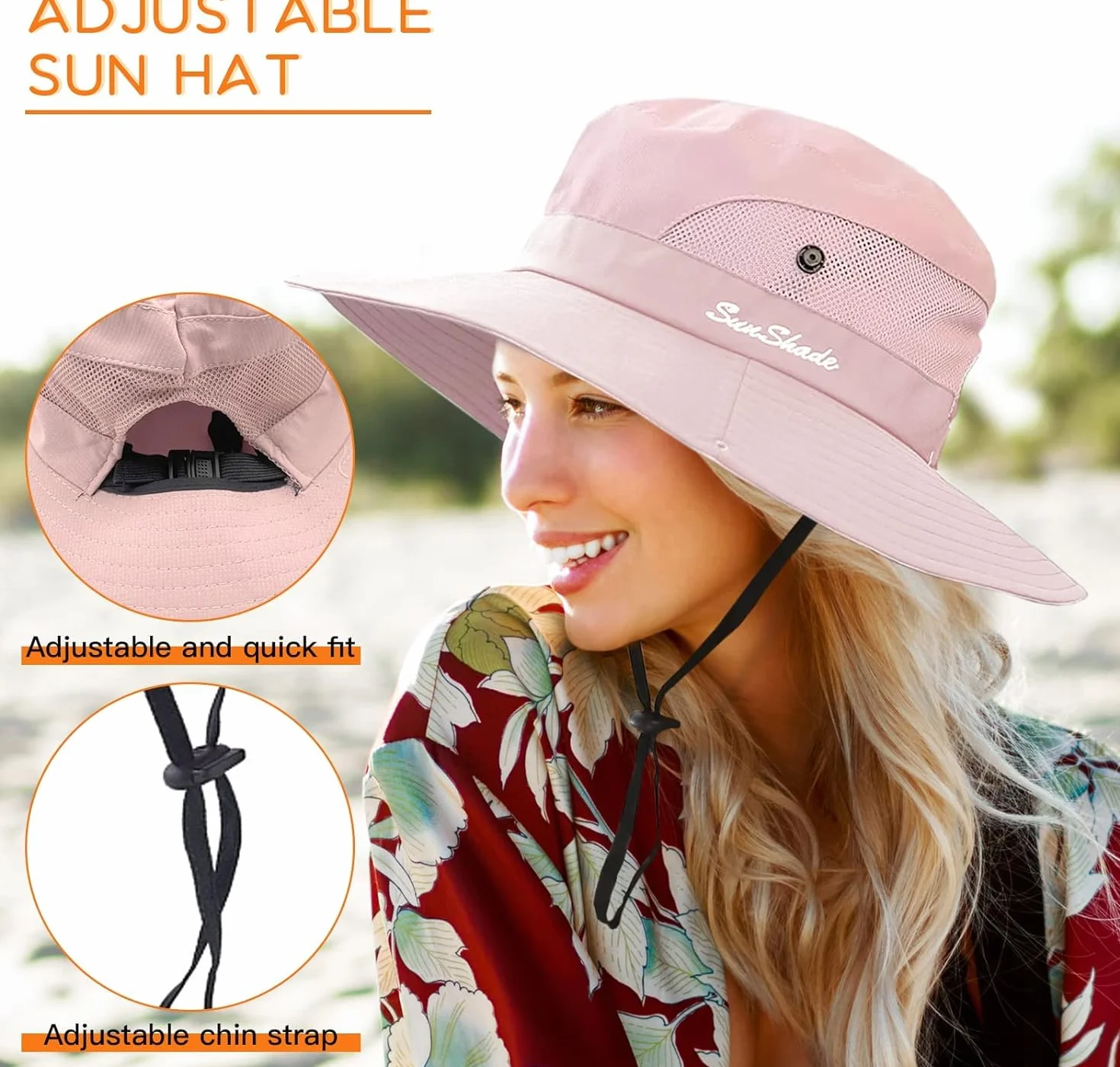 DRESHOW Sombrero UV Protección Plegable Ala Ancha Pesca Playa