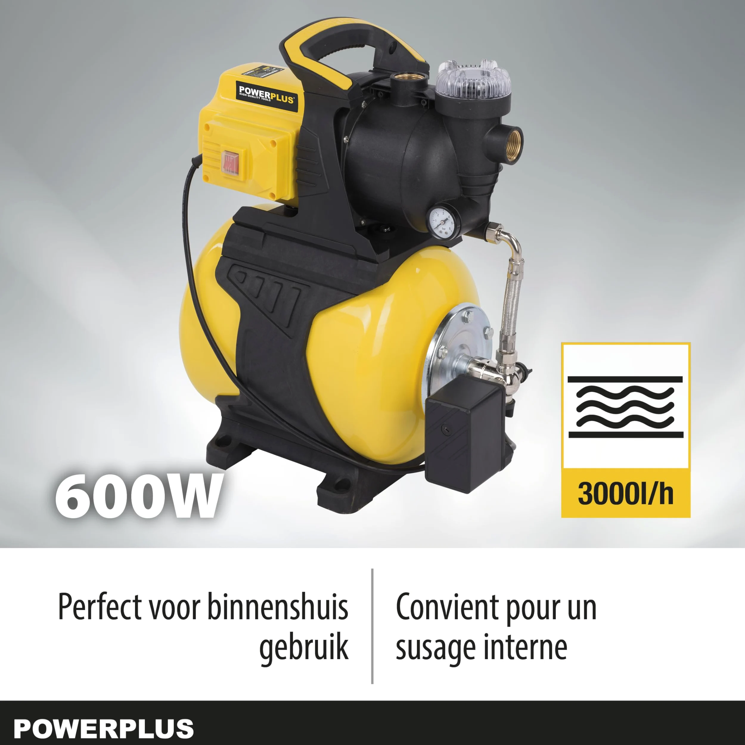 POWERPLUS POWXG9571 - Bomba de presión 600w 19l
