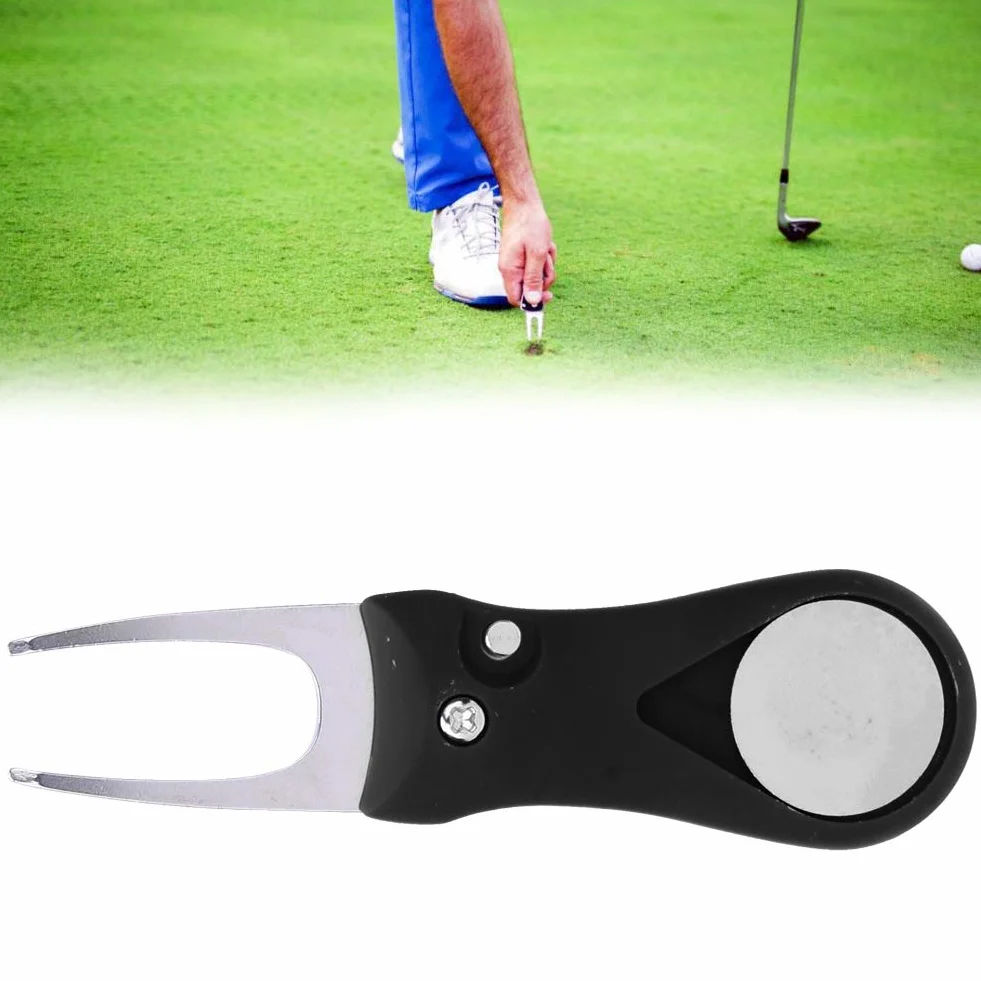 MAGT Pitch Fork Golf Herramienta de reparación de Divot Negro