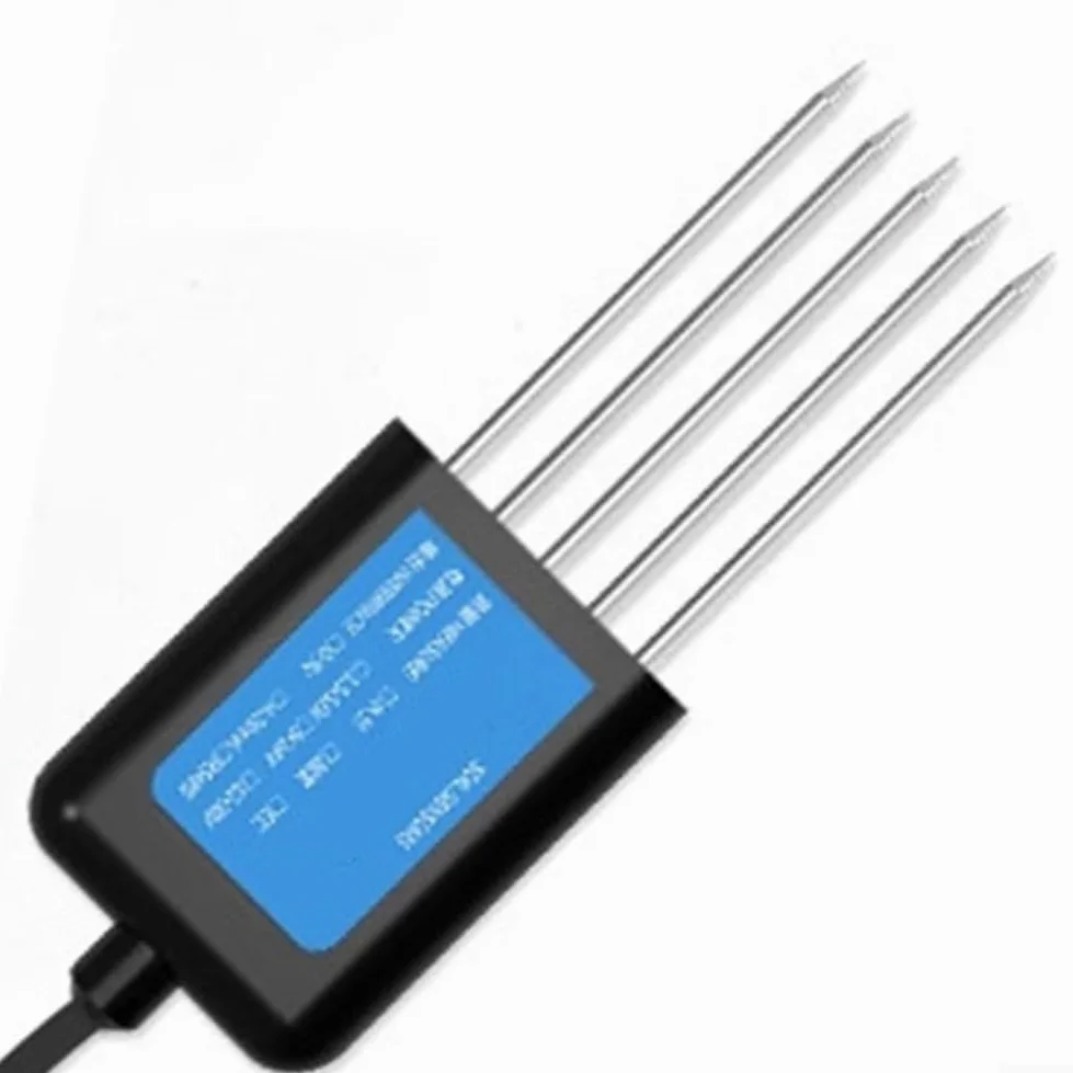 Sensor de suelo USB portátil Prueba de temperatura Humedad Nivel de pH Conductividad Plus Npk Nutrientes para agricultura floricultura hogar jardín uso negro (B)