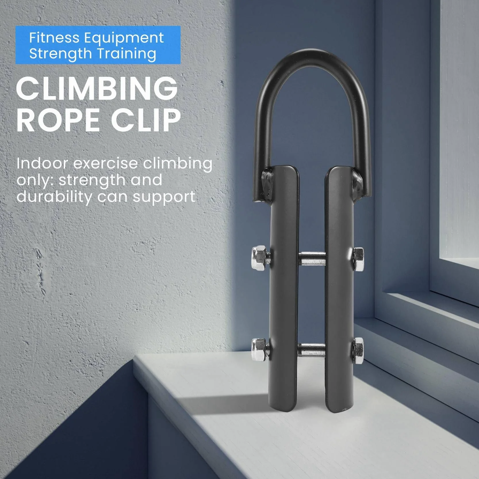 Abrazadera de cuerda de escalada de 1.5 pulgadas, gancho de fijación para entrenamiento de fuerza