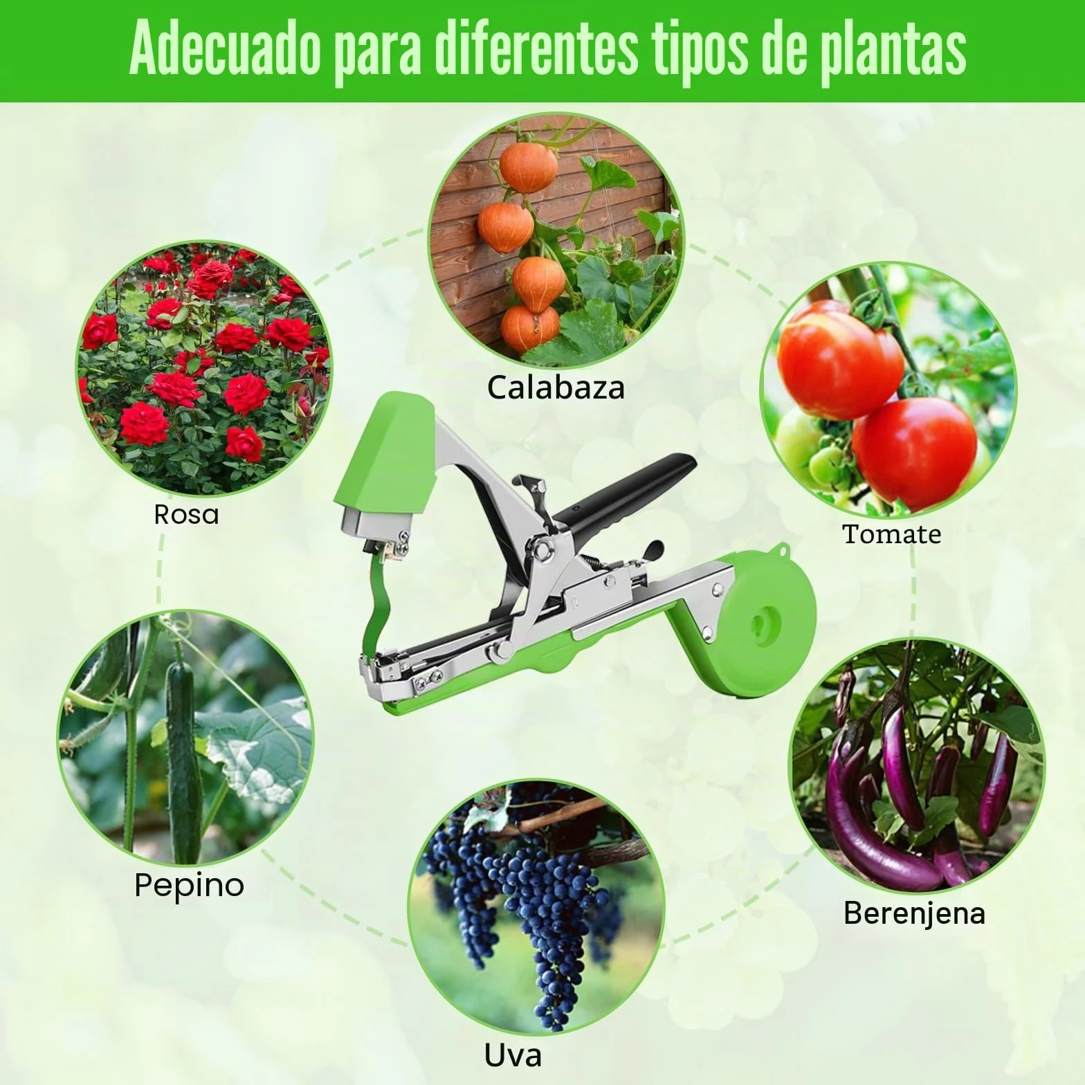 Maquina Atar Tomates Pepino,Herramientas Jardineria Atar de Mano Planta,Jardín Tape Tool Alicates de encuadernación para Plantas, máquina de encuadernación de Plantas