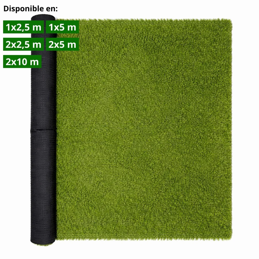 Acomoda Textil – Césped Artificial Alta Densidad 20mm para Interior Exterior. Rollo Hierba Sintética con Orificios Drenaje y Fácil Instalación para Jardín, Terraza, (Altura 20mm, 1x2,5m)