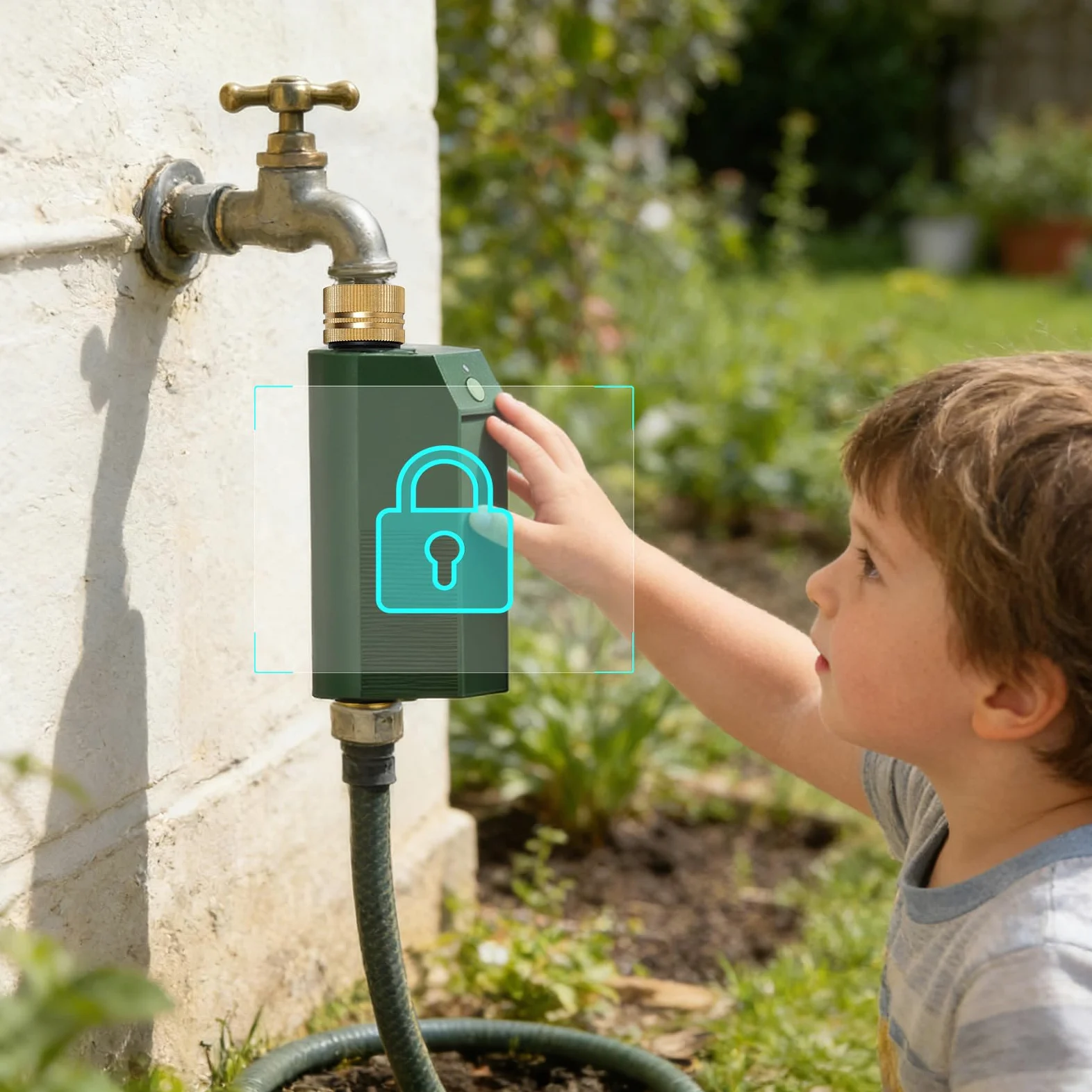 Tuyas - Temporizador de agua con WiFi, controlador de válvula inteligente, entrada de latón, sistema de riego automático de jardín, IP65, impermeable