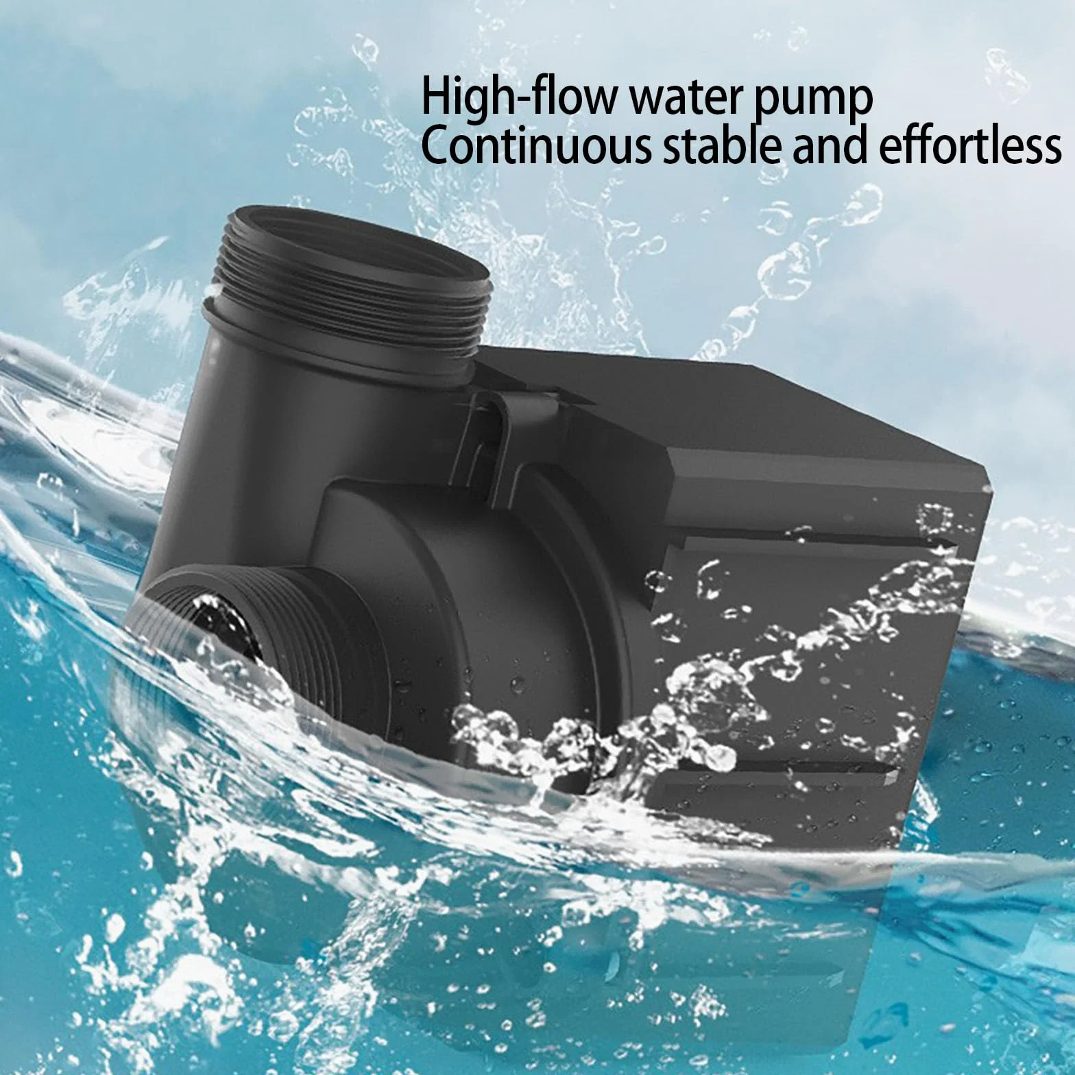 Espumador de estanque de acero inoxidable con bomba de alto flujo, colector de desechos multiusos para limpieza de piscinas y estanques, herramienta reductora de lodo resistente