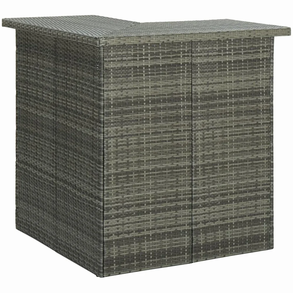 vidaXL Set de Bar para Jardín 8 Piezas y Cojines Asiento Silla Mesa Patio Terraza Barra Bistró Muebles Mobiliario Ratán Sintético Gris