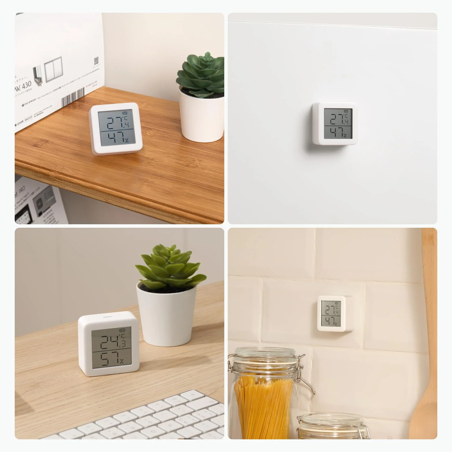 SwitchBot Termómetro Higrómetro Interior, Termómetro Exterior Bluetooth Medidor de Humedad con APP, Sensor de Punto de Rocío/VPD/Humedad Absoluta