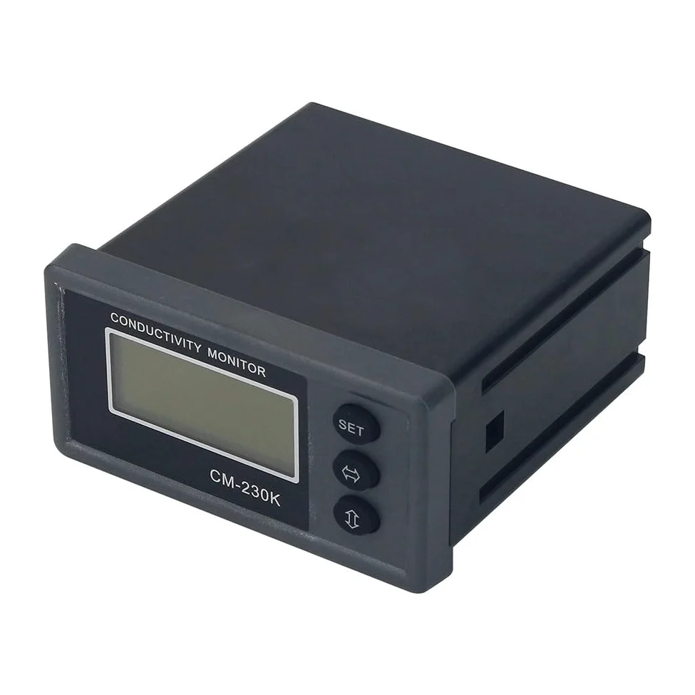 Online Medidor de conductividad CM-230K 0-1999μS/cm Monitor de calidad del agua con control de alarma y electrodo de 5 m para sistema RO