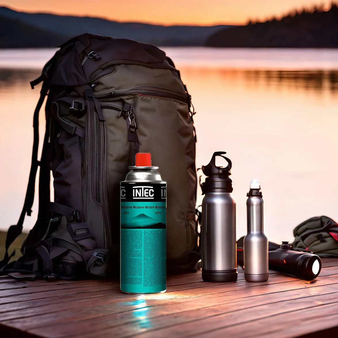 Désherbeur thermique Chalumeau GAZ Allumage Piezo + 12 Cartouches Butane Camping