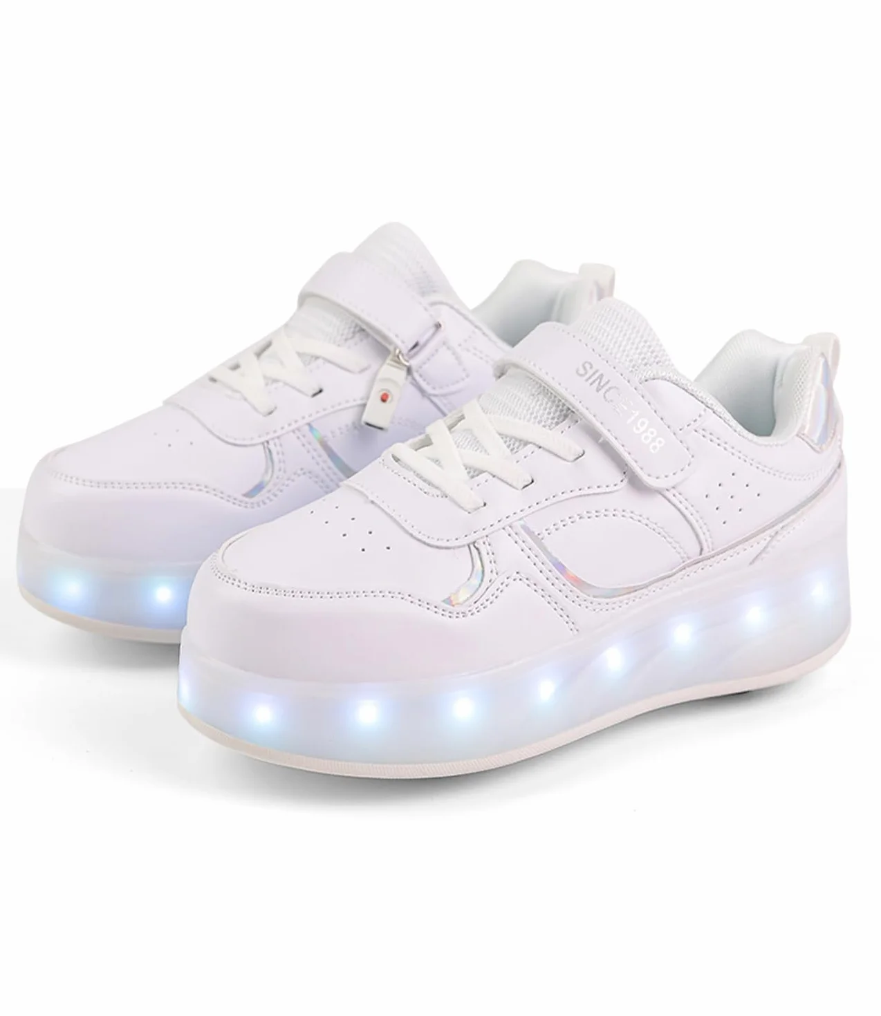 Fansu Zapatos con Ruedas y LED Luces para Niños y Niñas, Zapatillas con 4 Ruedas Retráctiles USB
