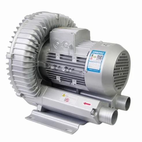 Soplador regenerativo industrial, anillo de vórtice de alta presión para soplado de aire o succión, ideal para aireación de aguas residuales y estanques de peces de acuario, 220 V 50 Hz monofásico