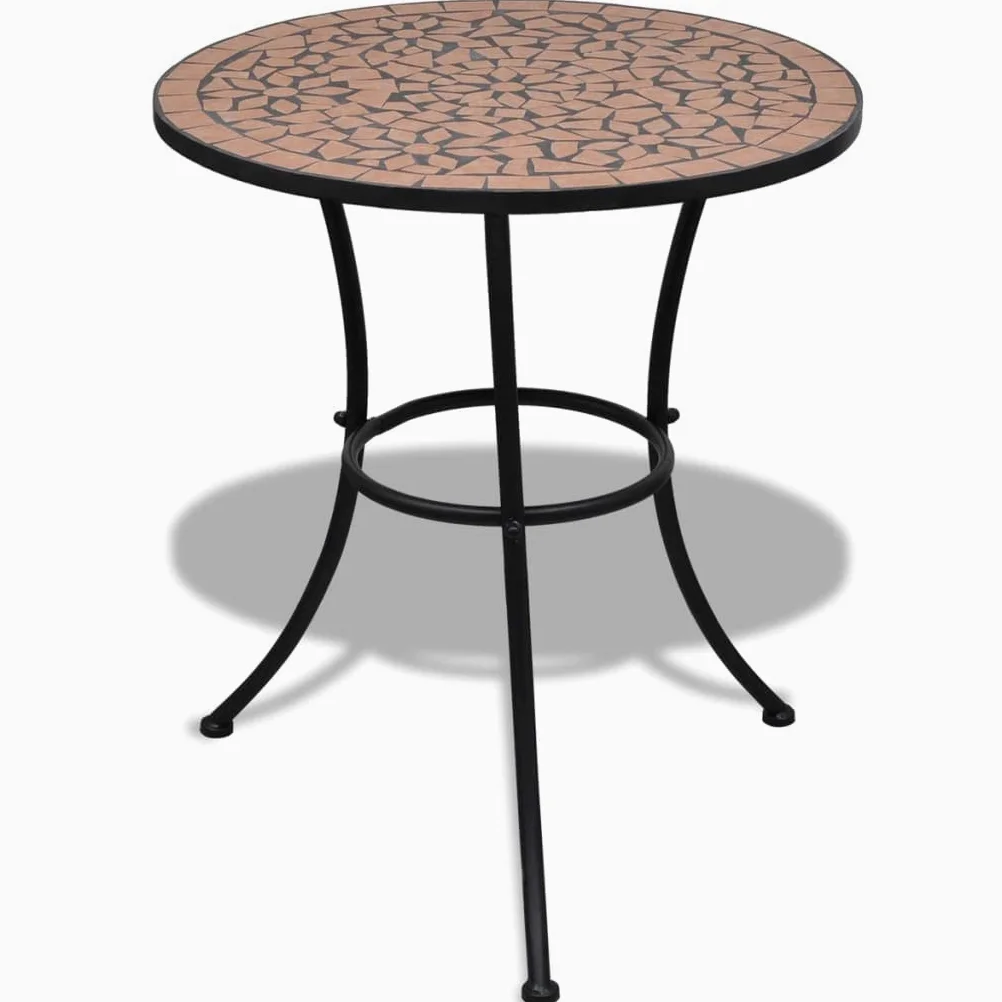 vidaXL Mesa de Bistro de Mosaico Terracota 60 cm