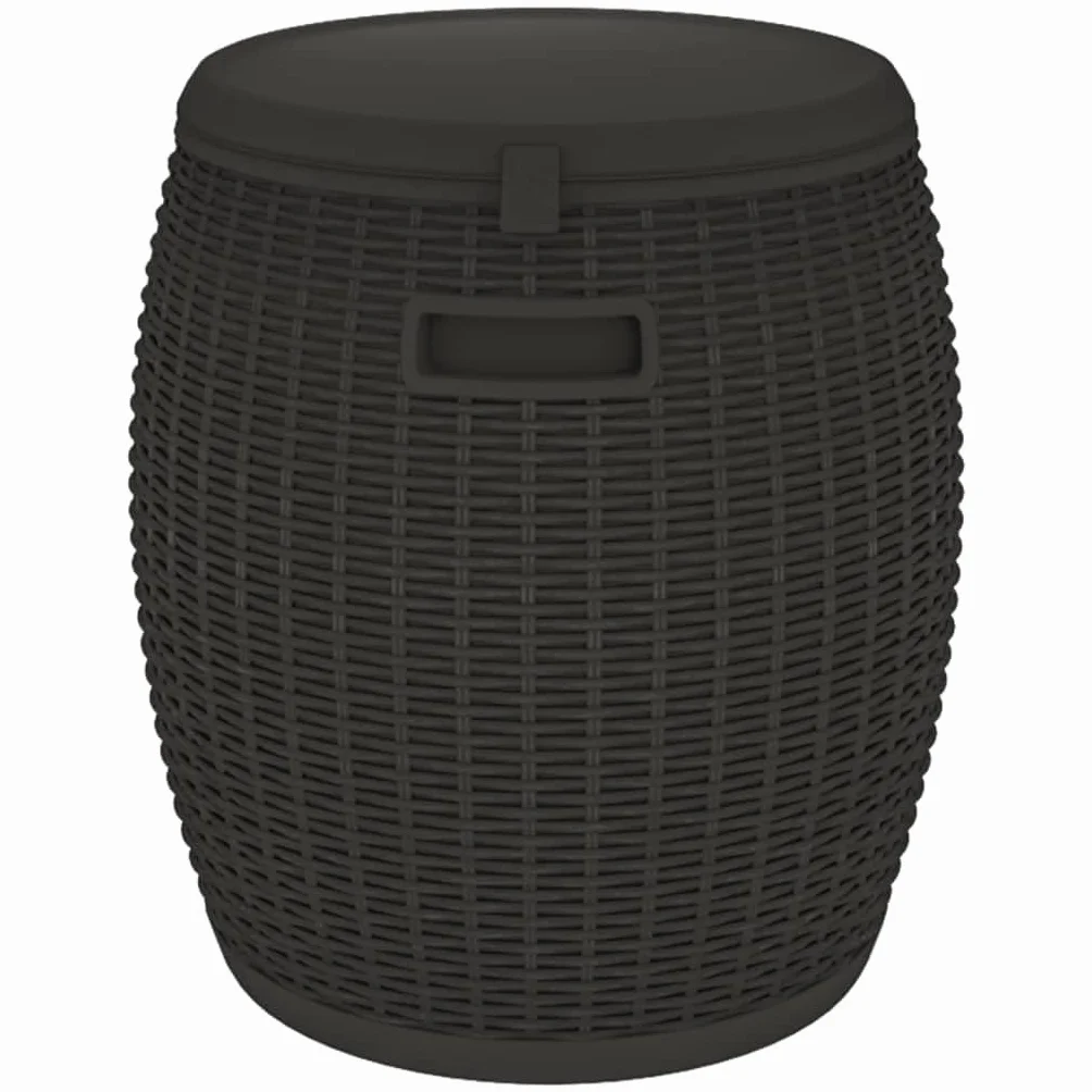 vidaXL Caja de almacenaje de jardín 4 en 1 Polipropileno Negro, Caja de almacenaje para Exterior, baúl de almacenaje, baúl para Cojines