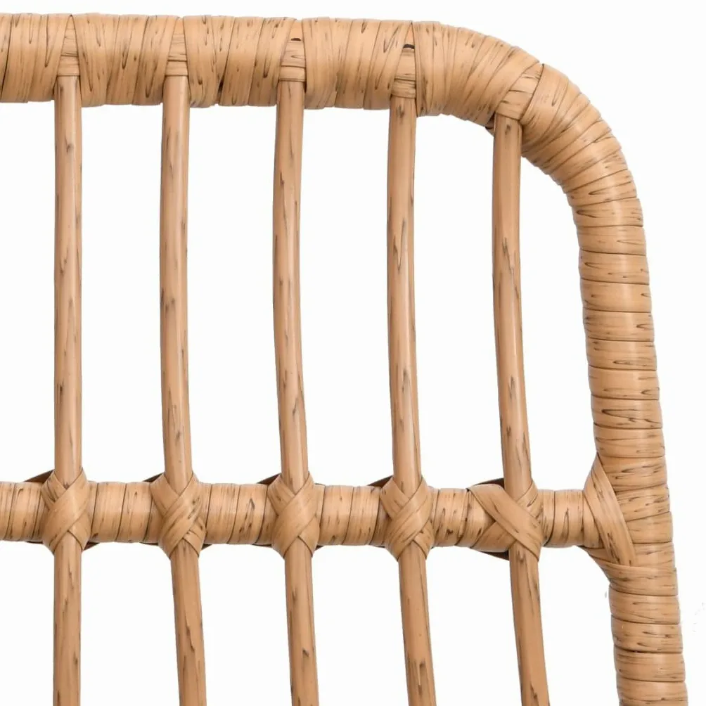 Juego de muebles de jardín de 9 piezas de ratán sintético con estructura de acero y ratán sintético para exteriores