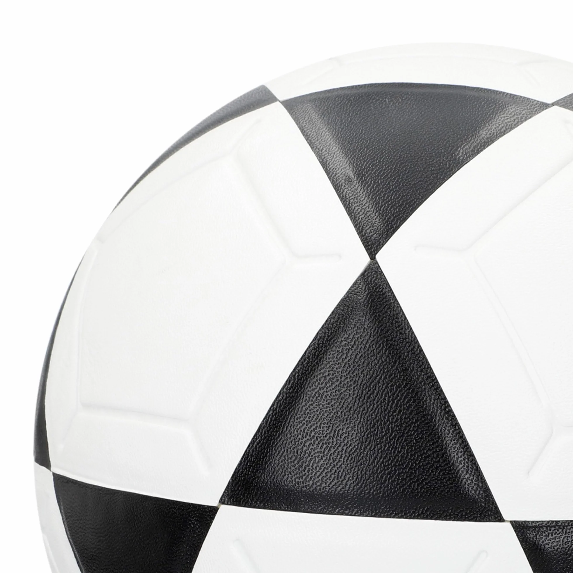 AKTIVE Balón de fútbol PVC 360-380g D20 cm Talla 4 Blanco y Negro Resistente Duradero Entrenamiento Aire Libre