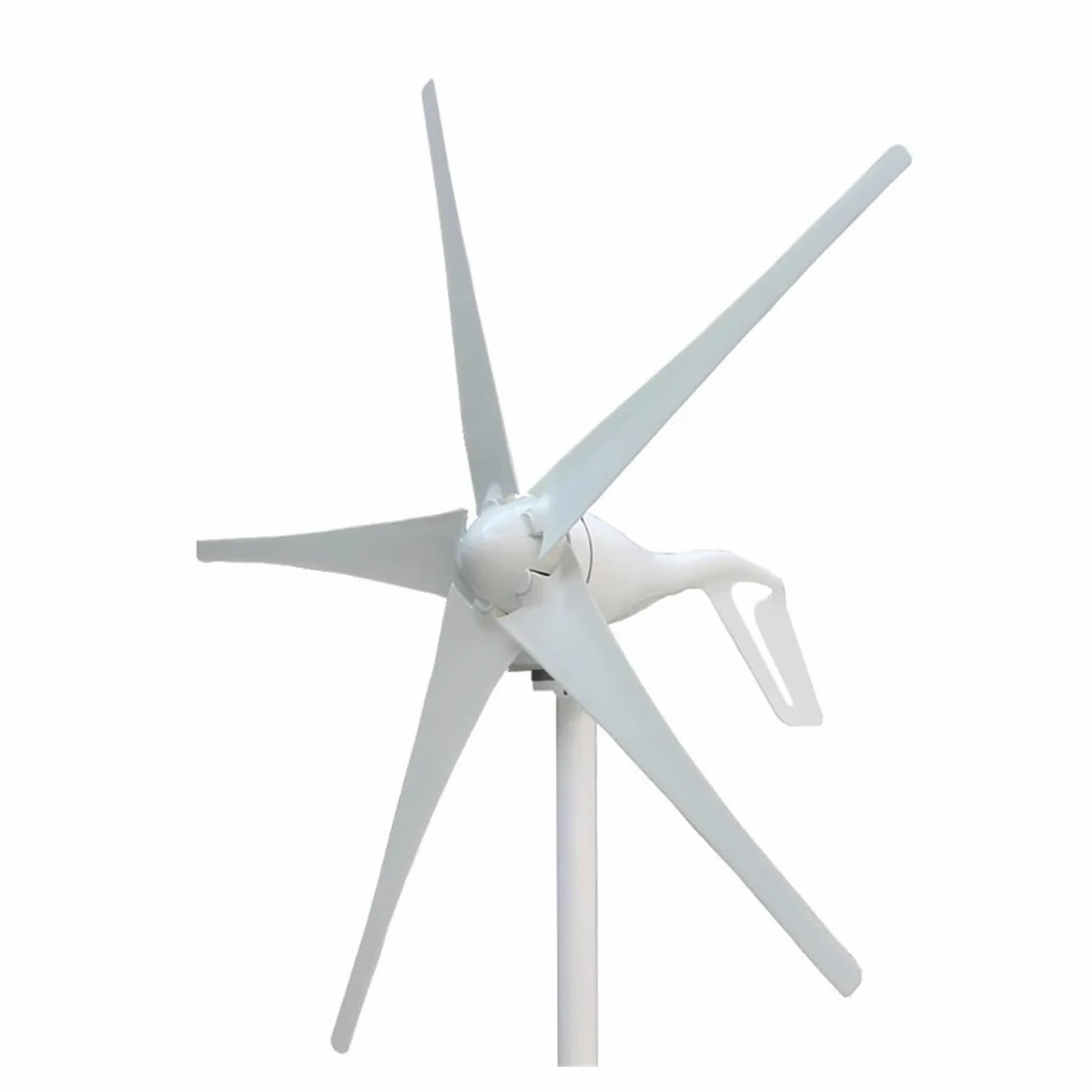 Turbina eólica, Pequeña turbina de viento 12v 24v 400w con turbinas arranque baja velocidad del 5 palas 2, m/s(12V)