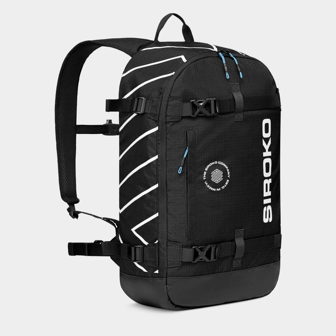 SIROKO Mochila compacta 18L nieve esquí Cove Negro
