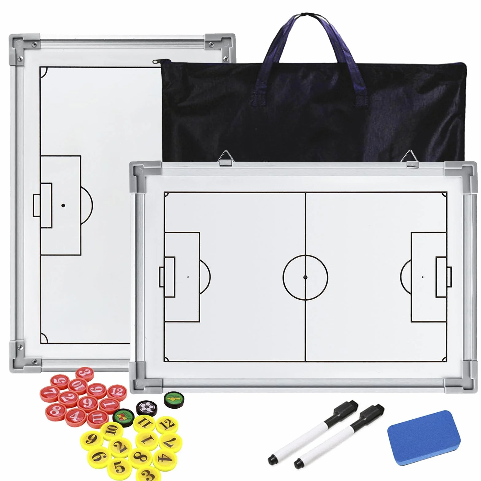 Pizarra Magnetica Futbol Entrenador, Tablero de Tacticas de Futbol con Imanes Lapiceros, Carpeta Tactica Magneticas