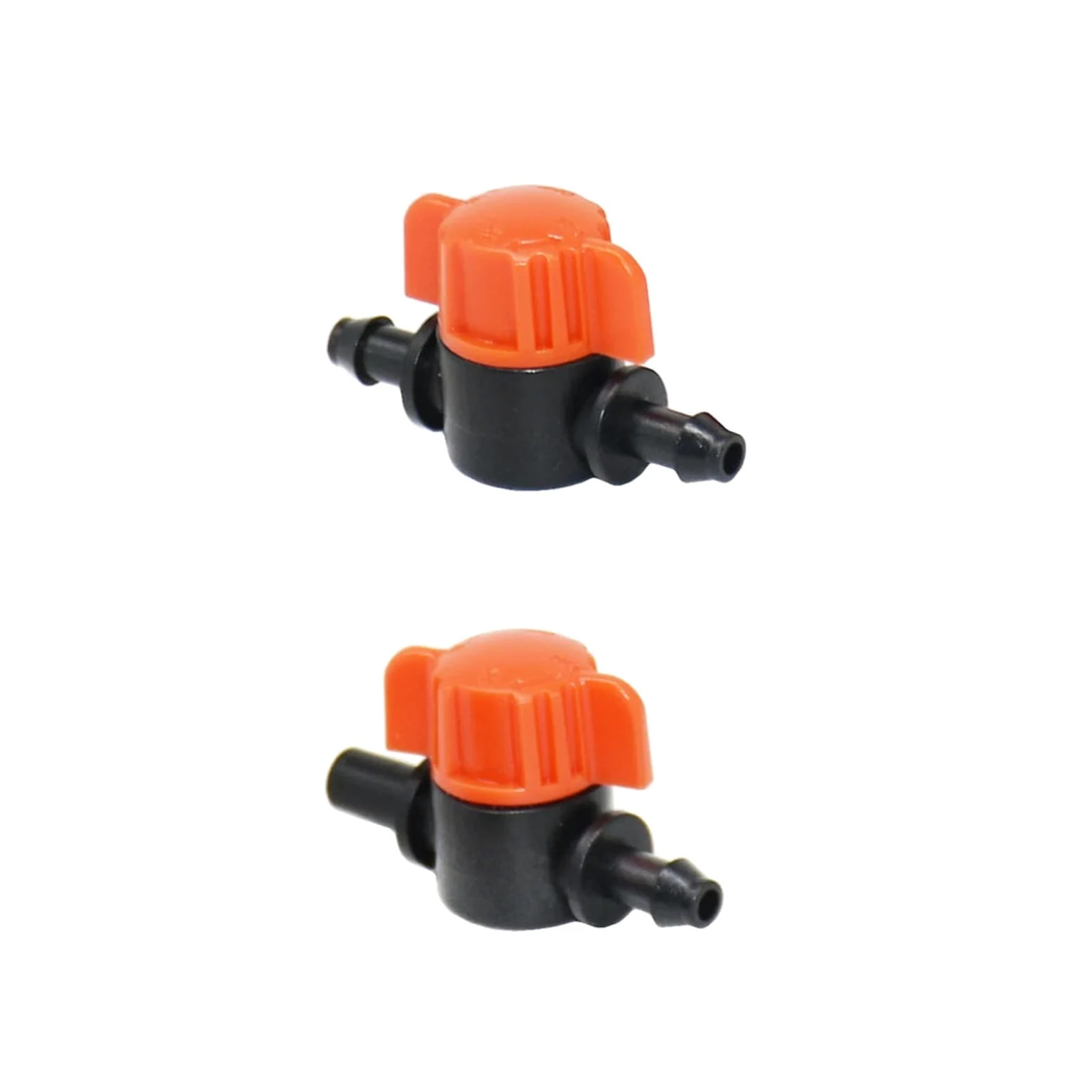 Accesorios para tuberías de riego, Accesorios for riego por Goteo, 100 Unidades, miniválvula de Acoplamiento Cierre, Conector for Manguera 4/7mm, grúa GardIrr, latón