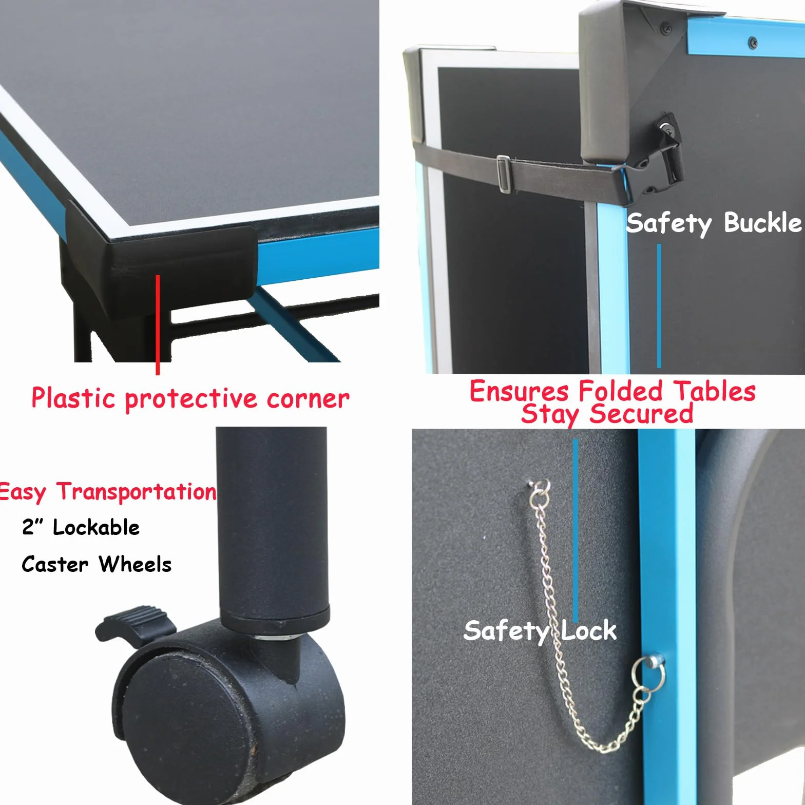 Mesa de Ping Pong Plegable con Palas y Red, 210 x 117 x 76 cm