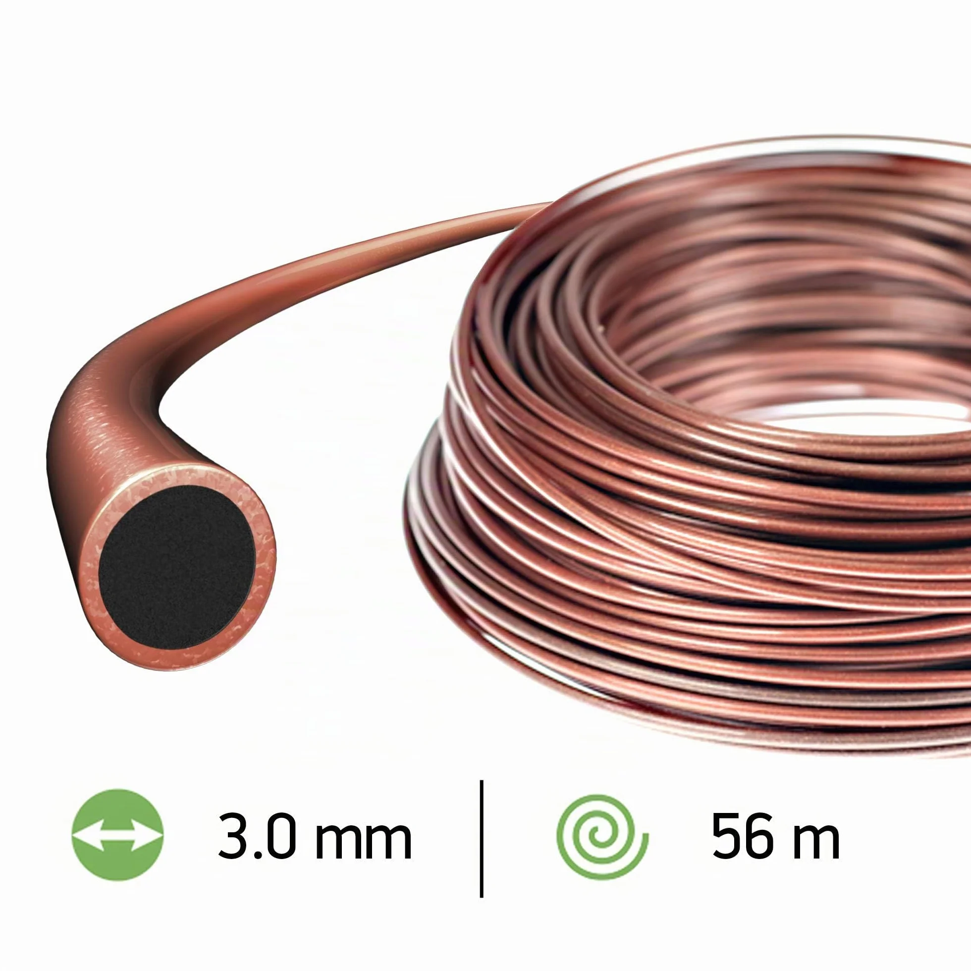 Oregon Hilo Resistente al calor para Desbrozadora 3mm, Hierba, Maleza, Vegetación y más, Hilo de Nylon de Gran Resistencia, Compatible con la Mayoría de Modelos Estándar, 3.0mm x 56m (545821)