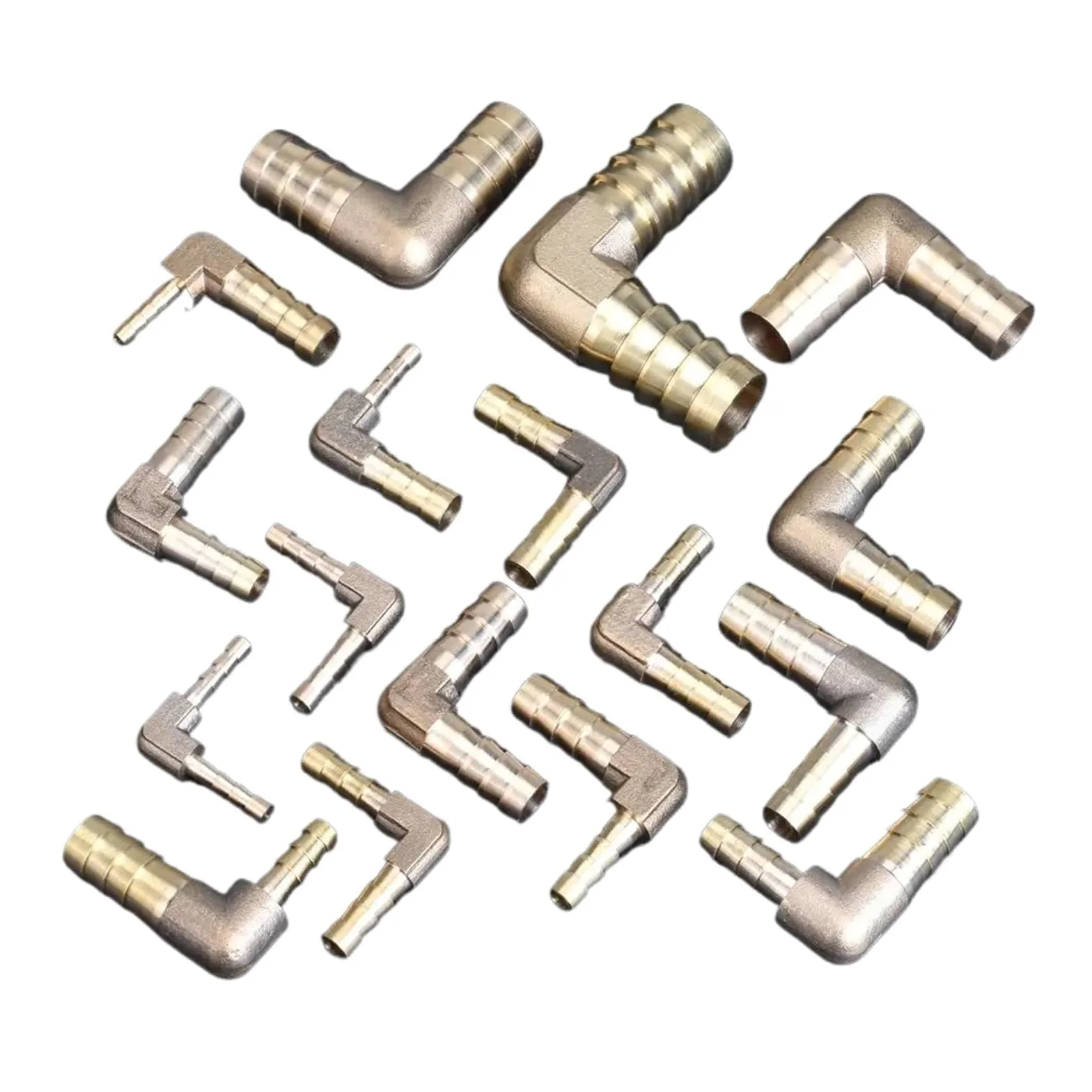 Adaptador Manguera Ducha Accesorio de tubería Manguera púas latón: Acoplamiento Codo Igual/Reductor (4 mm-25 mm) - Adaptador Tubo Conector Cobre for Agua y Aire | 25mm