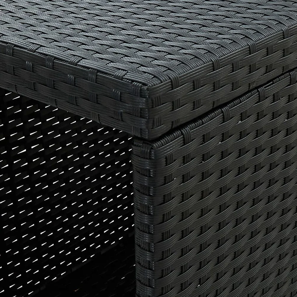 vidaXL Set de Bar para Jardín 5 Piezas y Cojines Asiento Mesa Silla Patio Terraza Barra Bistró Muebles Mobiliario Ratán Sintético Negro