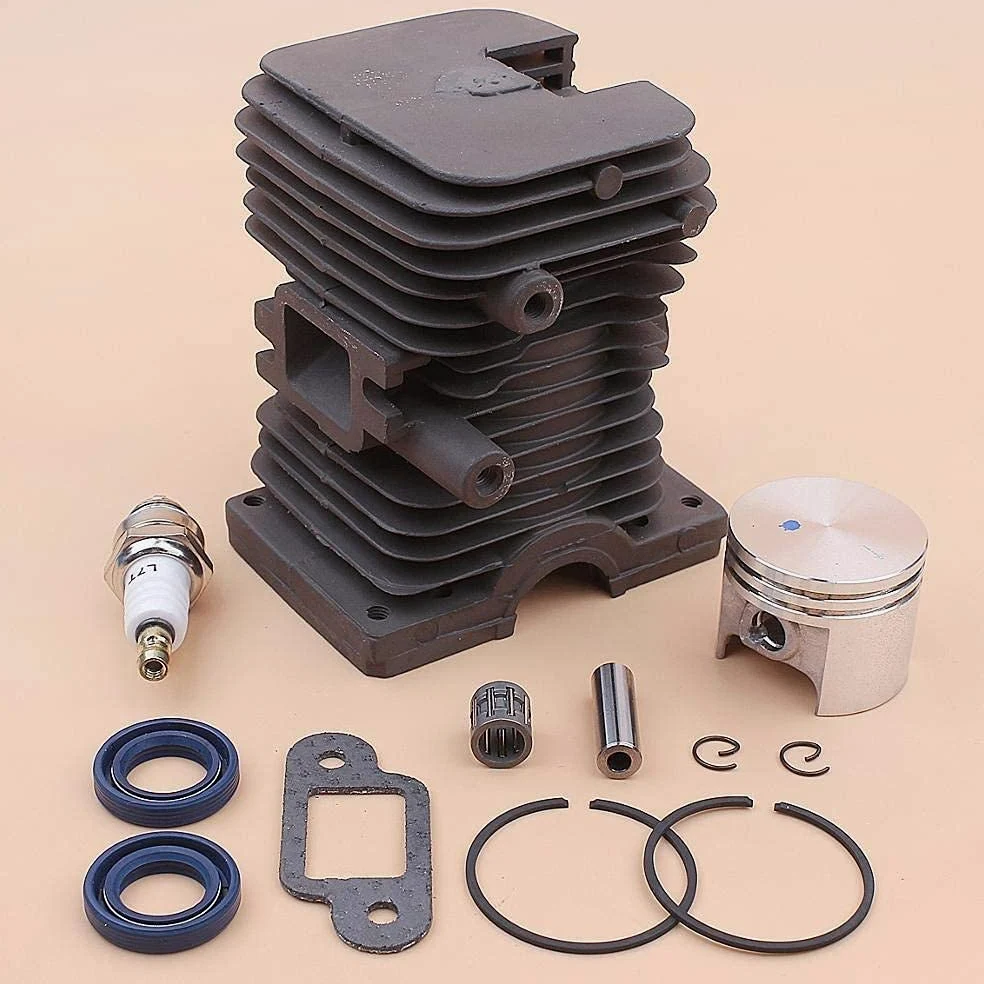 Kit de pistón de Cilindro de 37 mm Compatible con Stihl MS170 017 MS 170 Junta de silenciador Sello de Aceite Cojinete Bujía Motosierra 1130020 1204