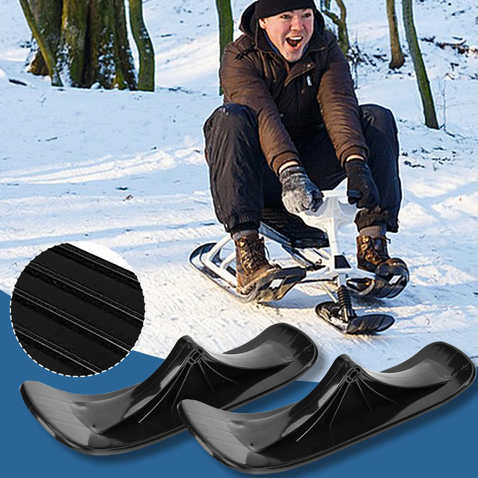 Patines de nieve plegables 38 x 11 cm para esquiar al aire libre