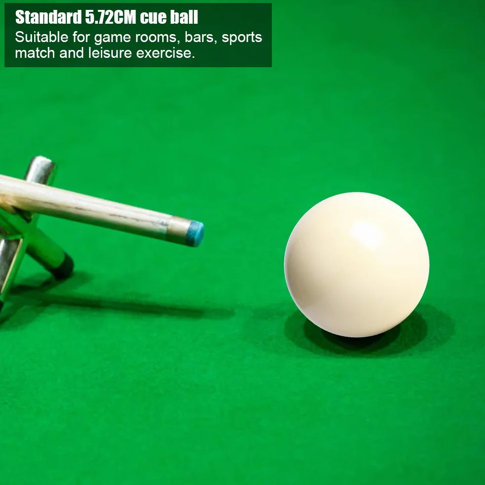 Alomejor Bolas de Billar Blancas 2 uds. 5.72CM Entrenamiento Estándar