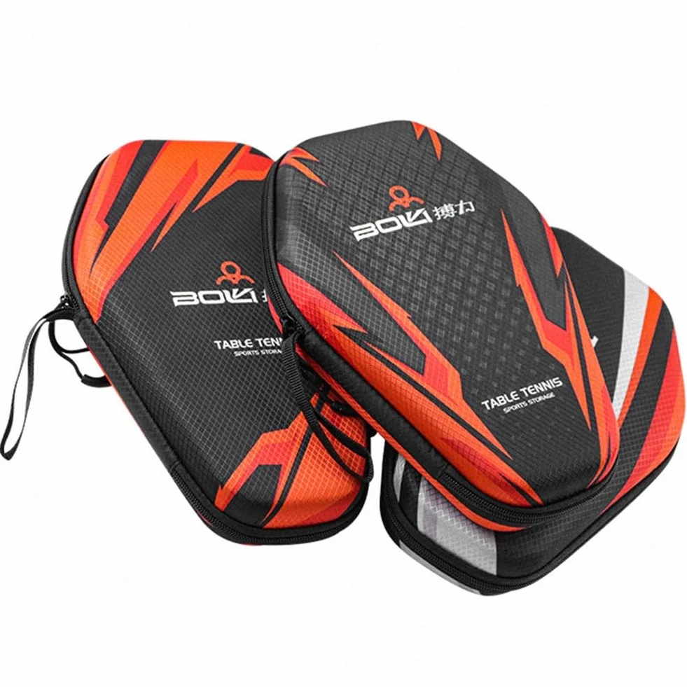 Funda rígida de EVA para raquetas de tenis de mesa, almacenamiento portátil con correa de mano