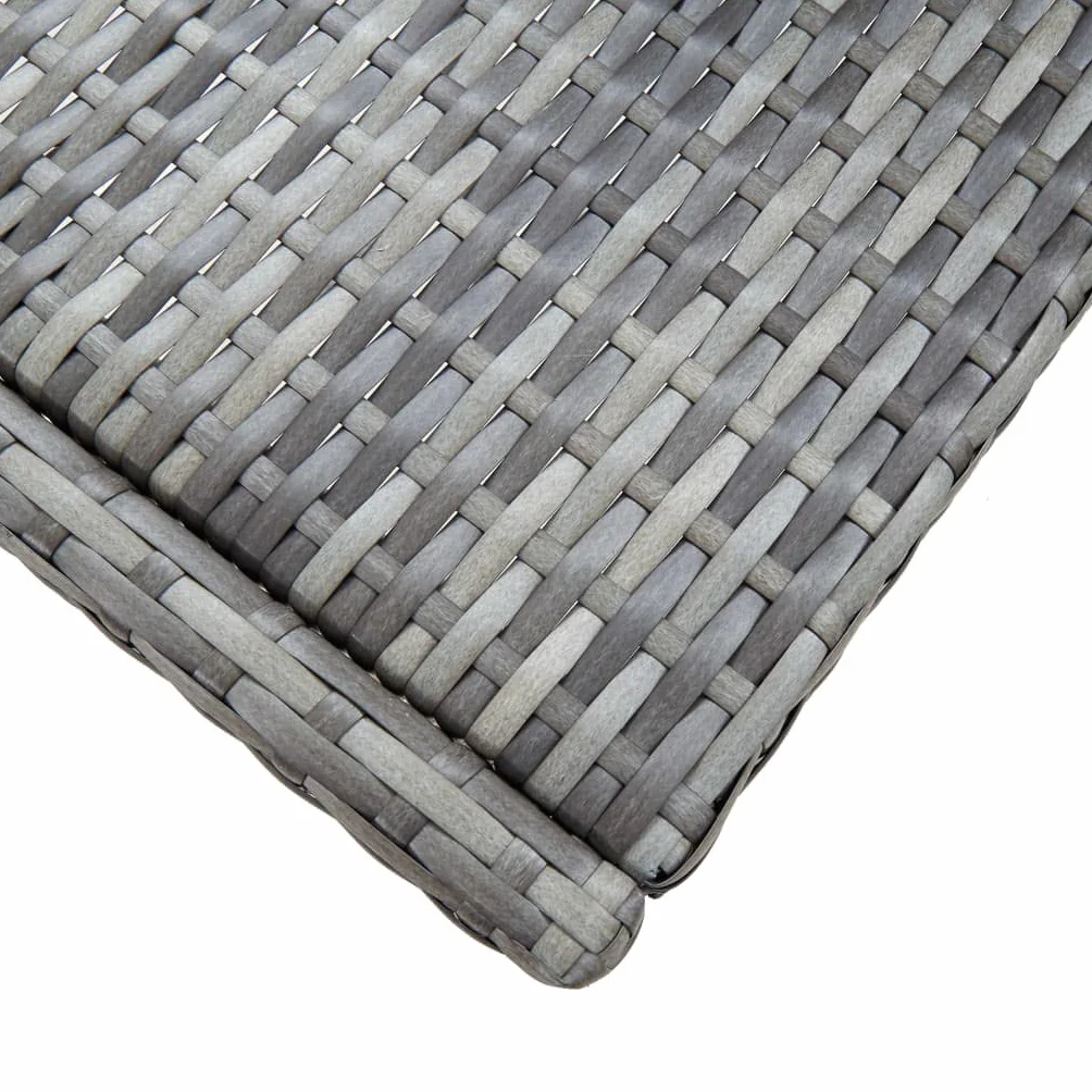 vidaXL Muebles de Bar Jardín 9 Piezas Patio Conjunto Casa Exterior Comedor Aire Libre Asientos Balcón Ratán Sintético Gris Madera Acacia