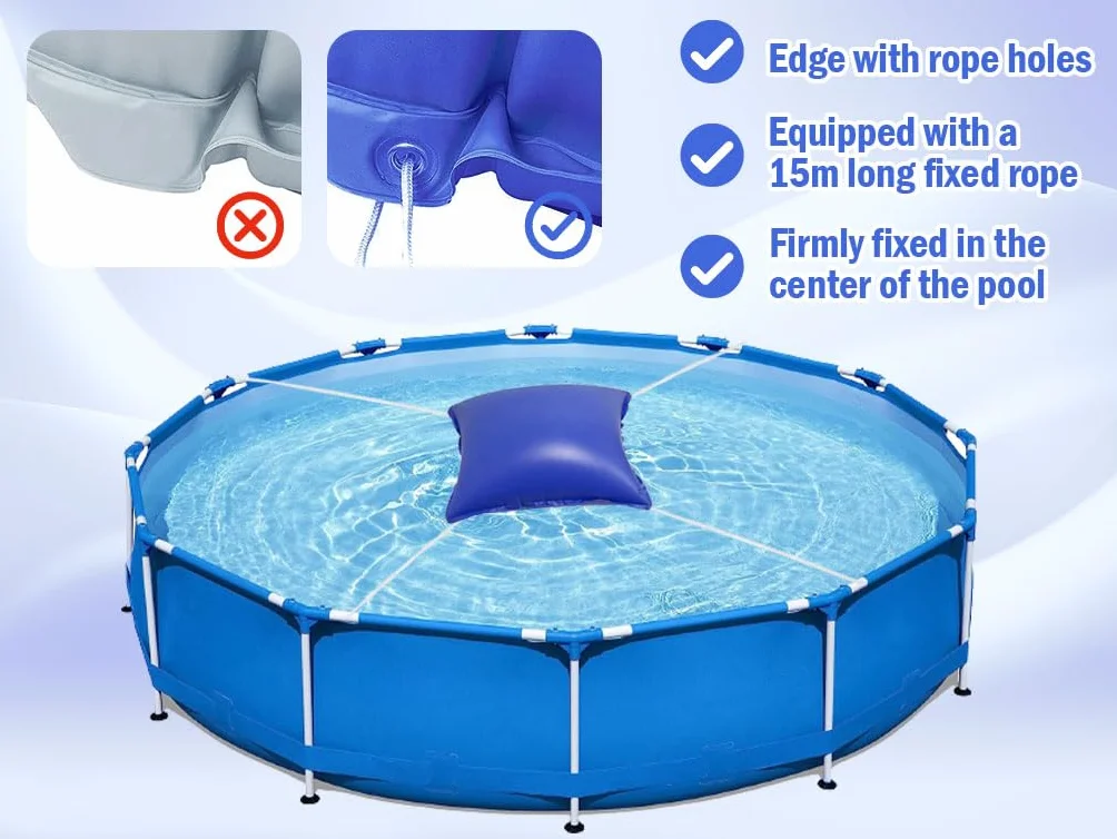1.2 * 1.2M Plaza Cojín de Aire para Piscina,Cojín de Piscina,Piscina Aire Almohada,Piscina Aire Almohada Cojín,Cojines de Aire para Invierno,SPA,Piscina Inflable,Fuente,Piscina Pequeña