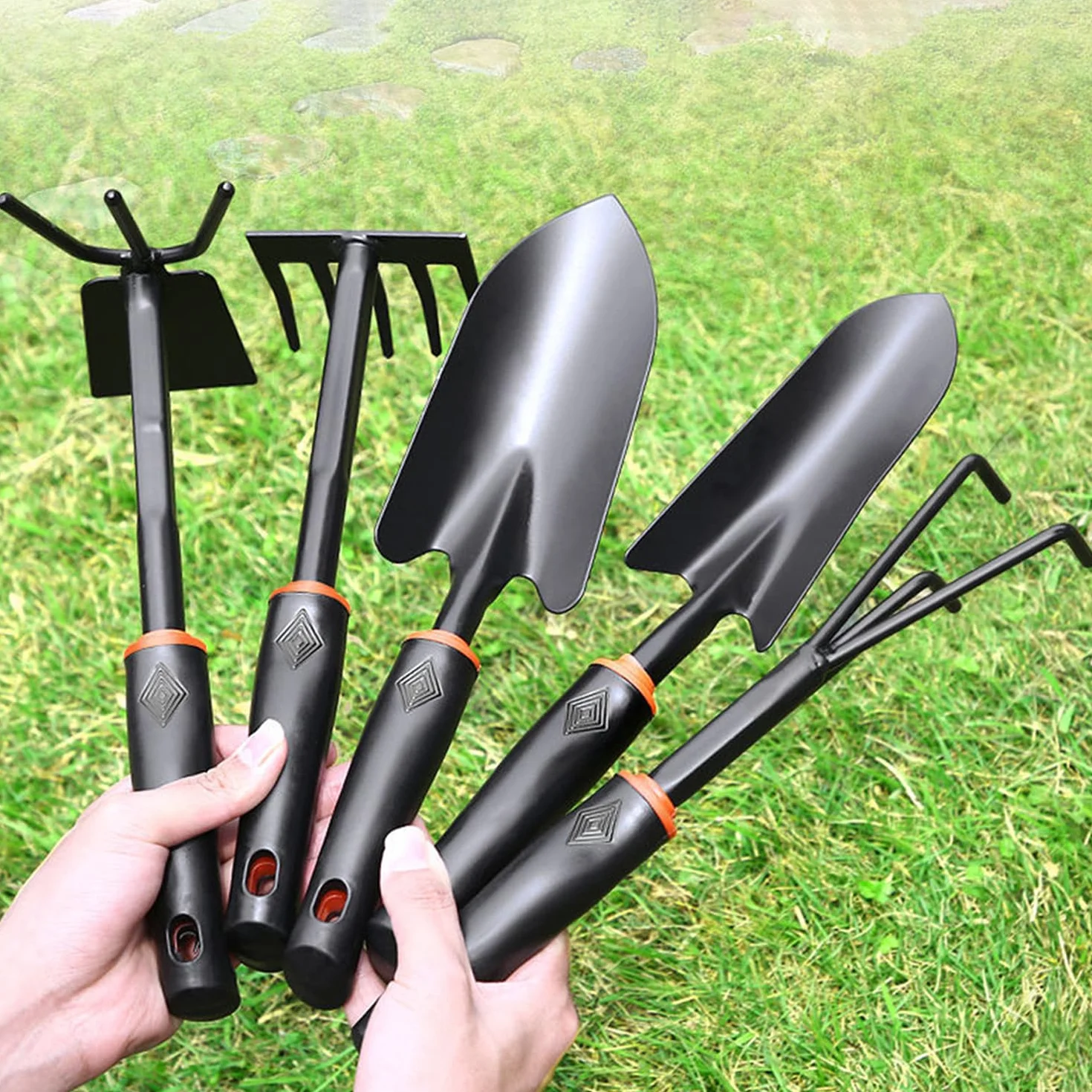Herramientas Jardinería Pequeñas, 3 pcs Juego Herramientas para Bonsái, Kit Herramientas Jardineria, Herramientas de Jardín el Set, Jardin Herramientas de Mano, Pala de Jardín, Rastrillo,Planta