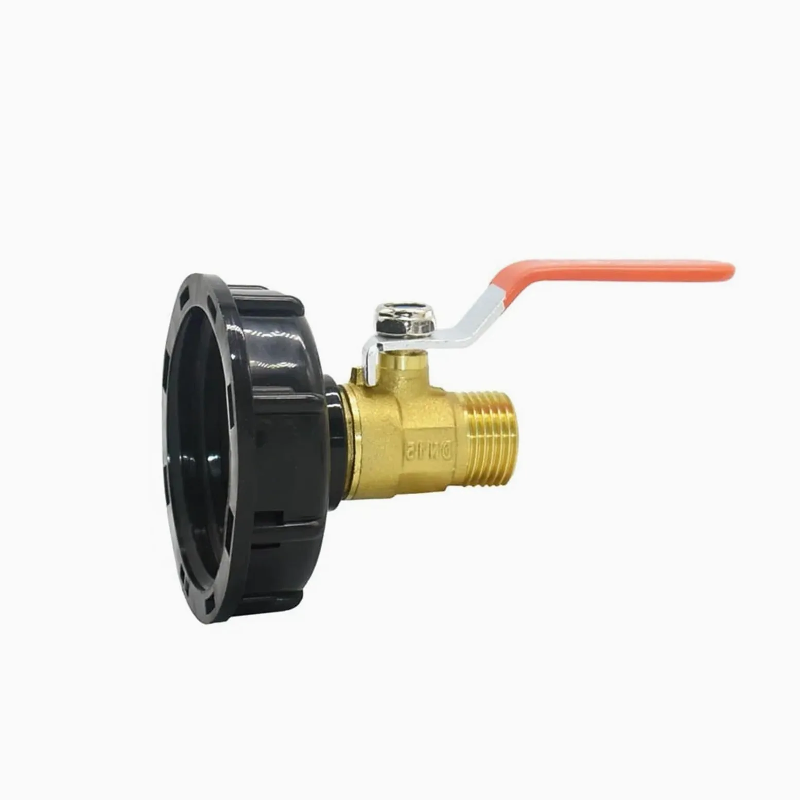 IBC - Adaptador de grifo de tanque S60 x 1/2 3/4 de 1 pulgada, conector de rosca de latón para manguera de jardín, accesorio de válvula rápida (A)