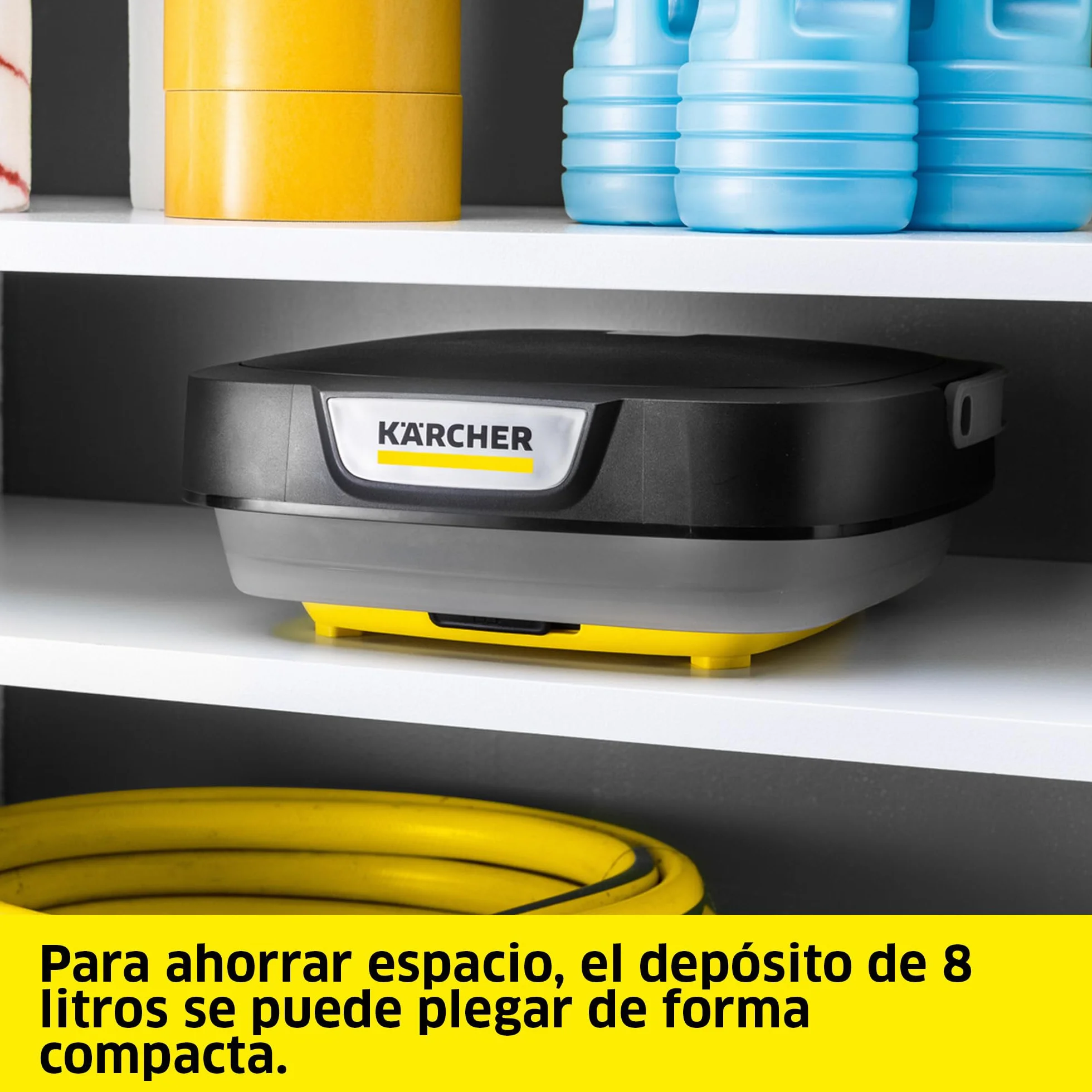 Kärcher hidrolimpiadora móvil OC 3 Foldable, Limpieza para Bicicleta, Camping y jardín, Baja presión, batería de Ion de Litio, depósito de Agua Plegable: 8 l, Boquilla de Chorro Plano/Chorro puntual