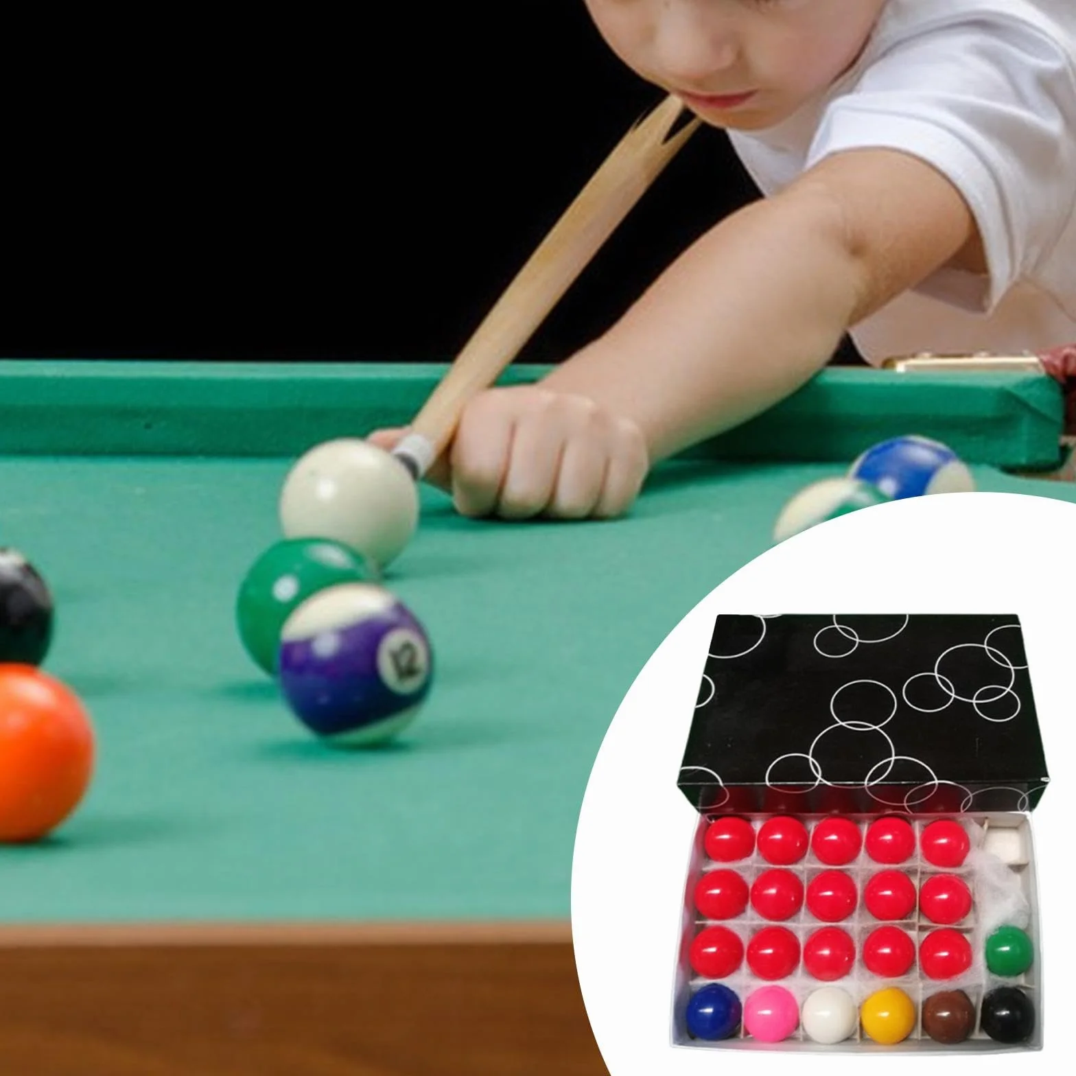 Baoblaze 22 Mini Bolas de Billar para niños, Juego de Mesa de Interior