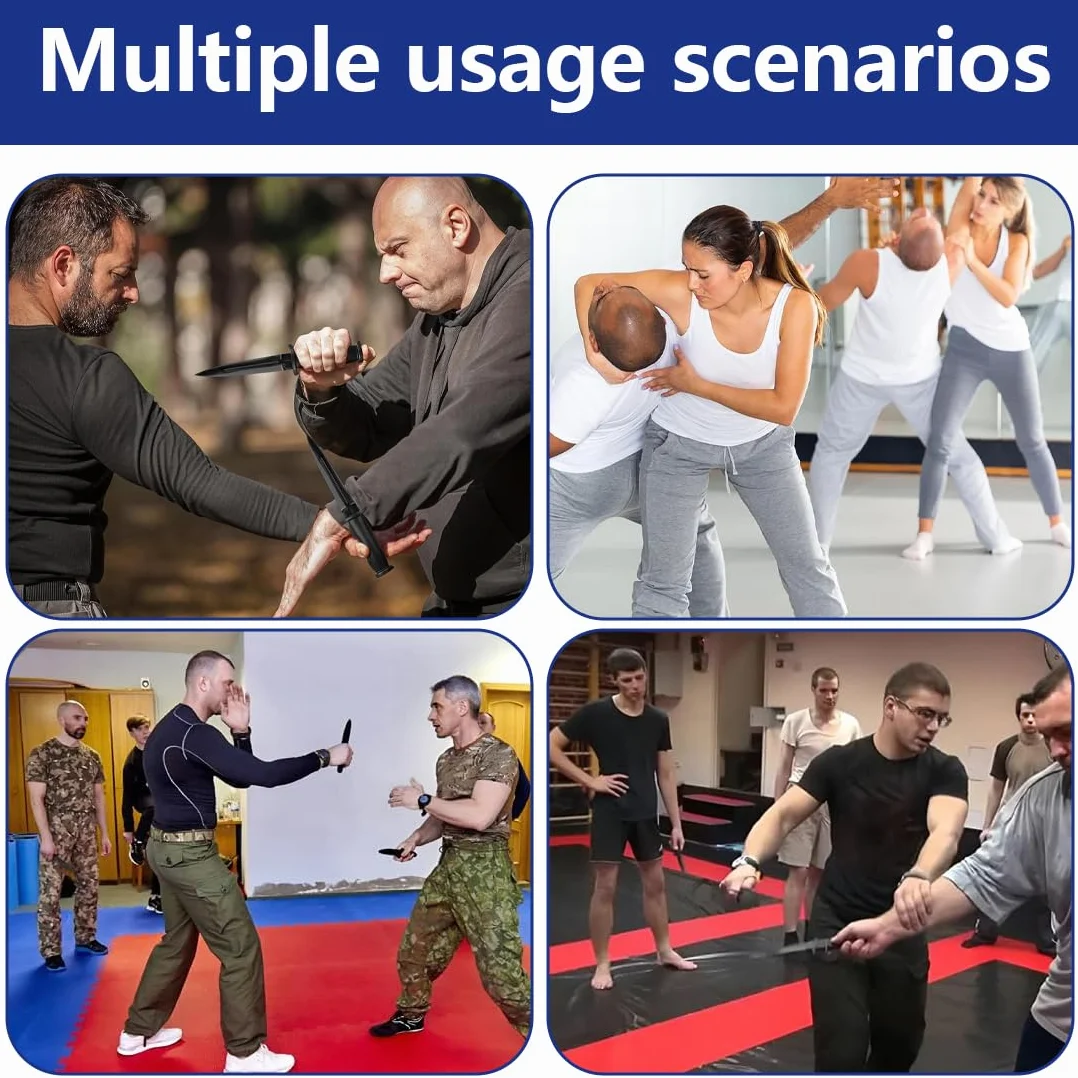 Cuchillo de goma sintética para entrenamiento - Silicona suave seguro para artes marciales defensa personal cosplay
