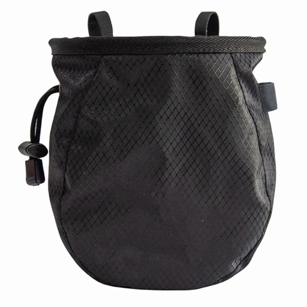 Bolsa de magnesio de poliéster resistente al desgaste con cinturón ajustable 12 x 8 x 16 cm negro